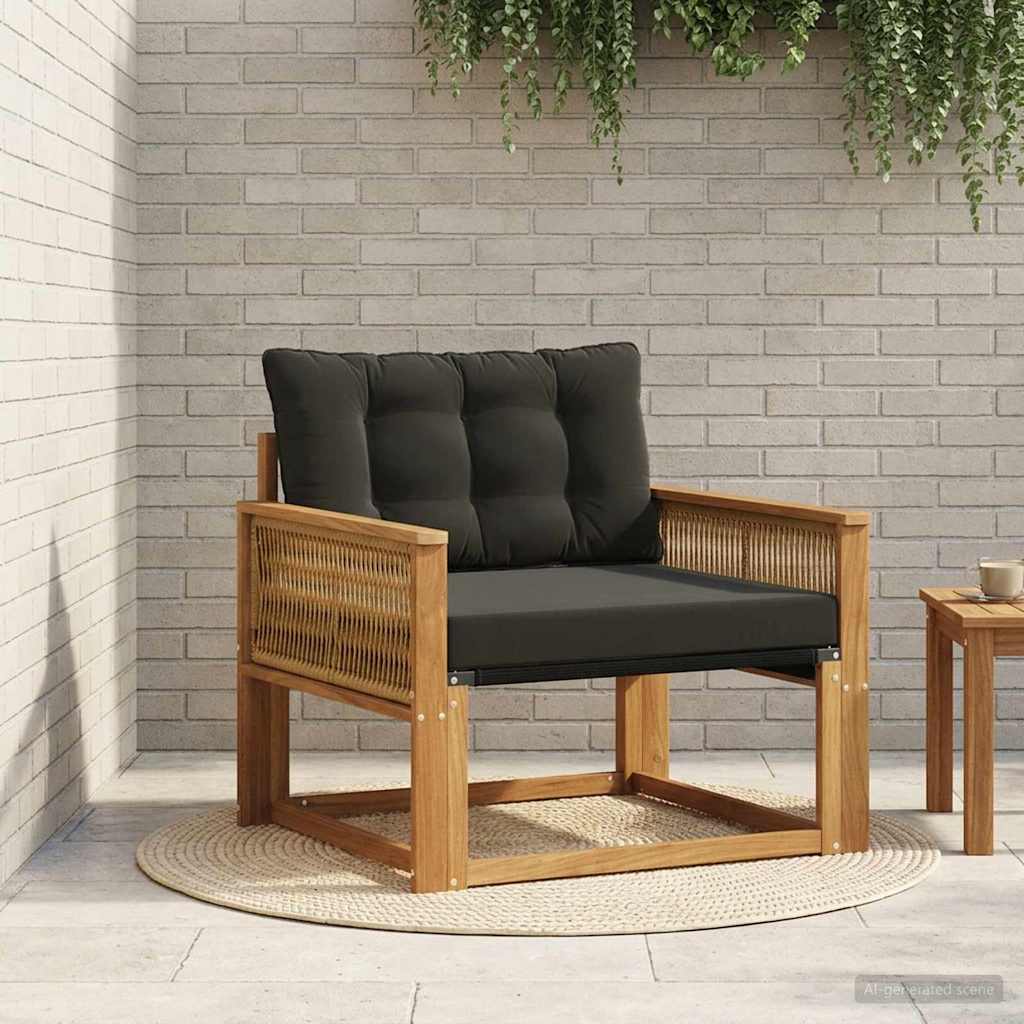 vidaXL Set de canapele de exterior Lemn solid de Acacia și Textilene