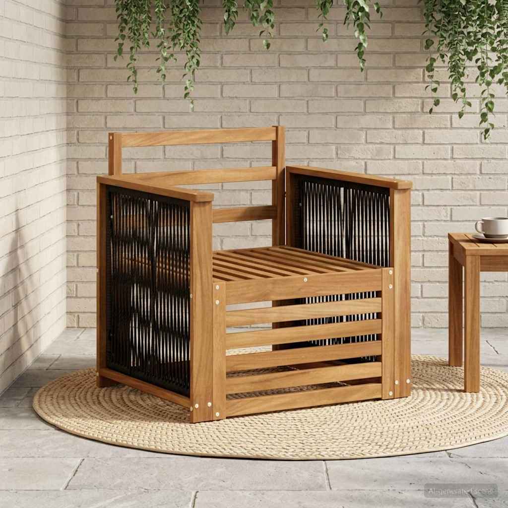 vidaXL Canapea Medie pentru Exterior natural