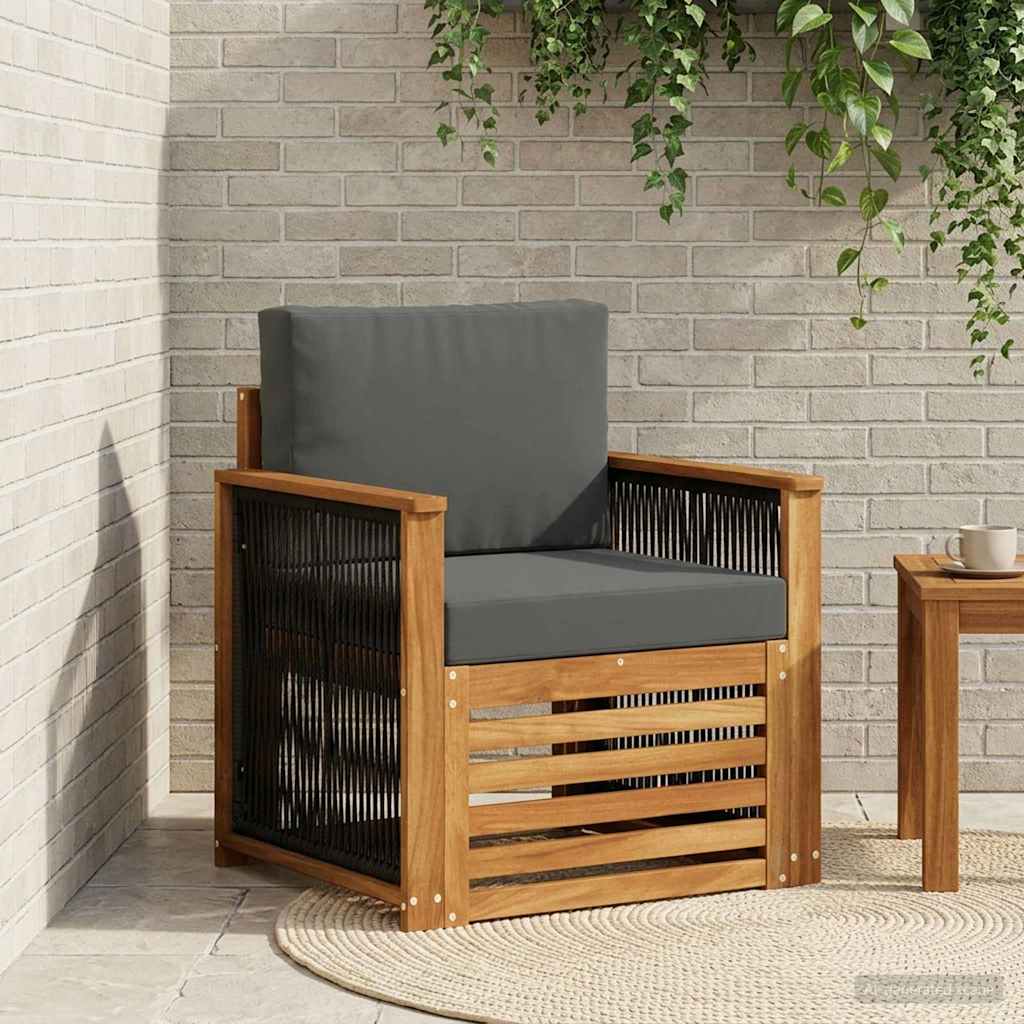 vidaXL Canapea Medie pentru Exterior natural