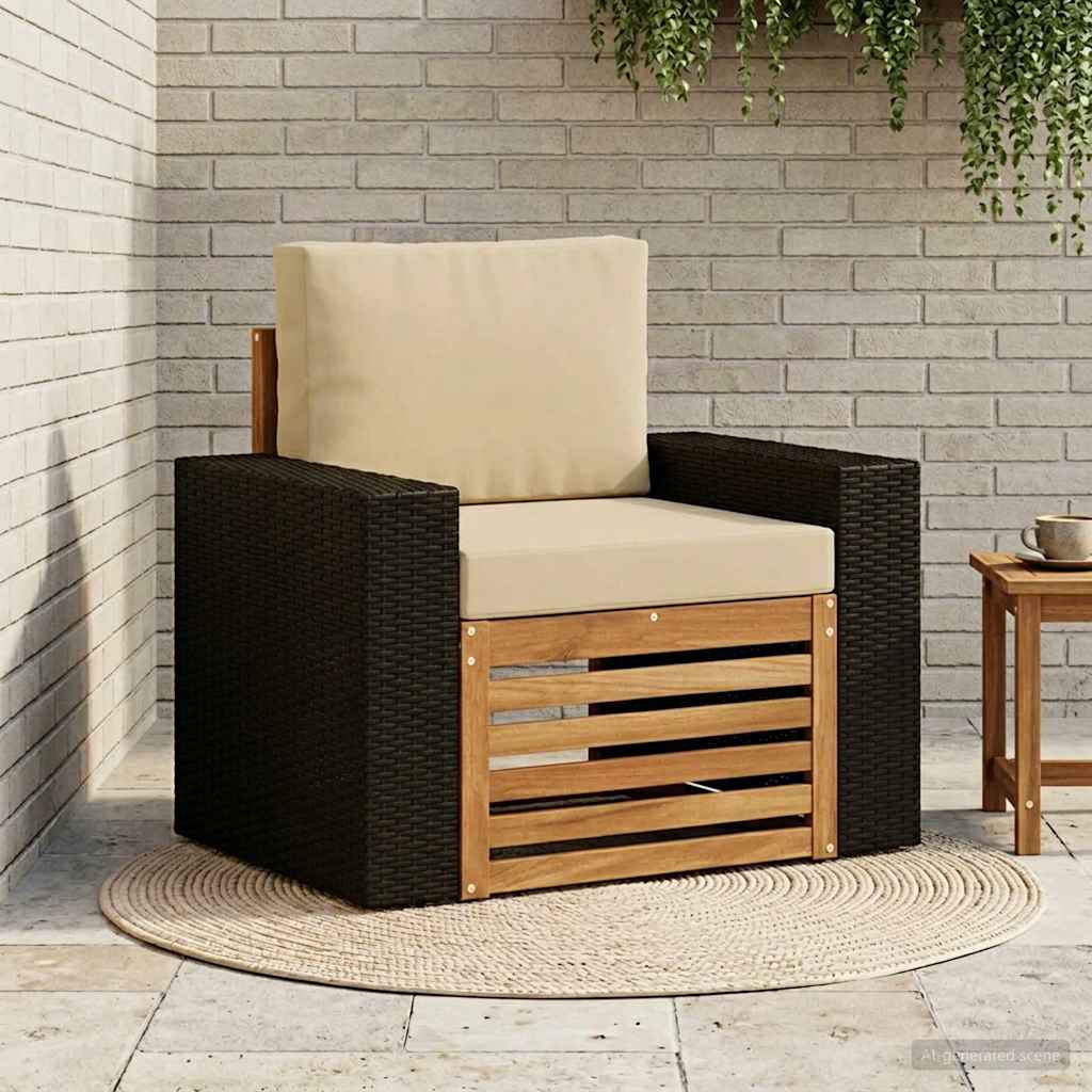 vidaXL Canapea Medie pentru Exterior natural