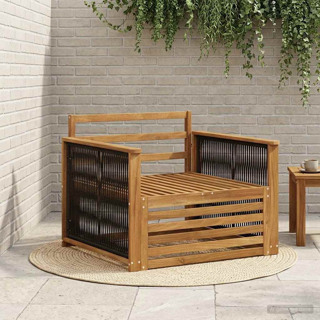vidaXL Canapea Medie pentru Exterior natural