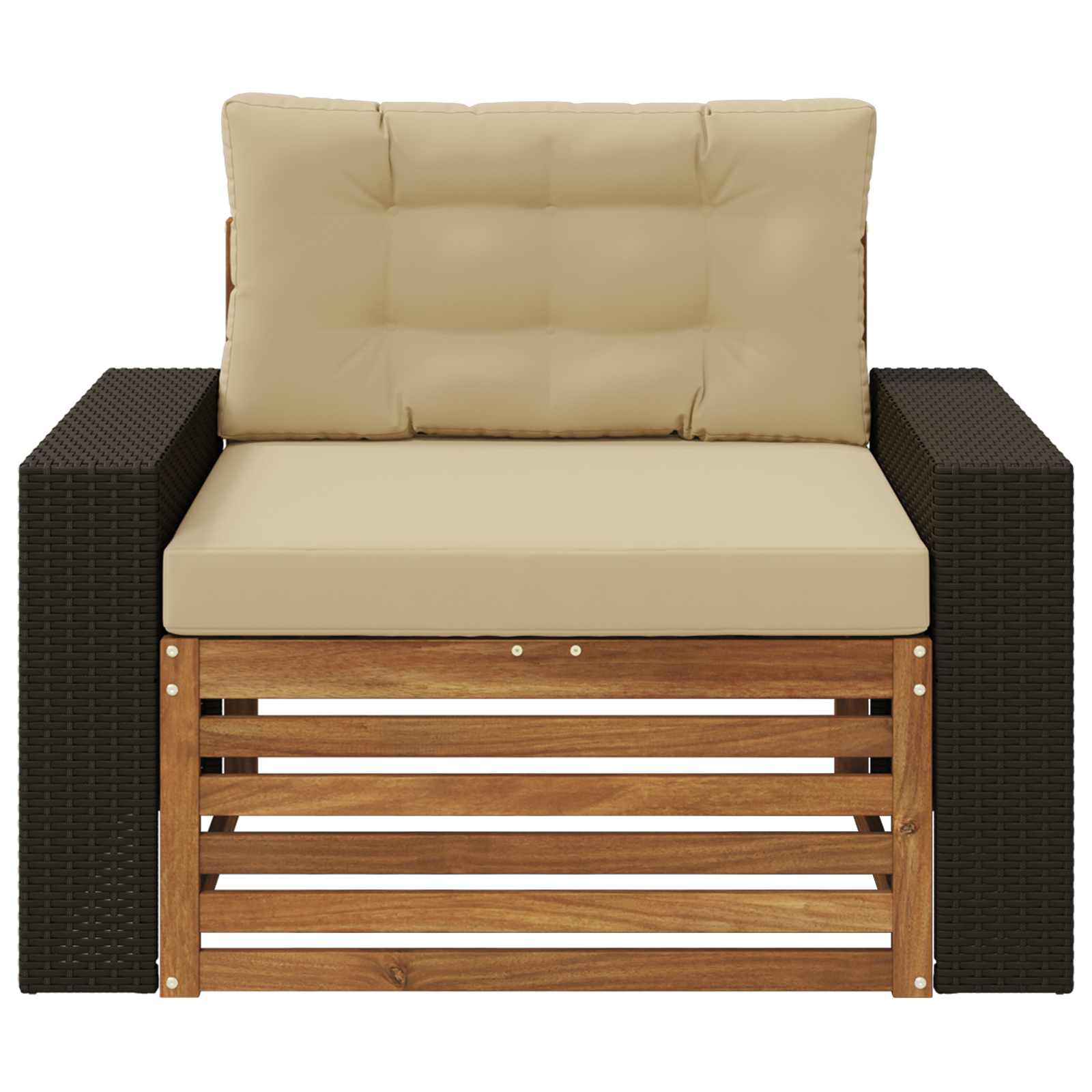 Buiten Midden Sofa Massief Acaciahout Naturel image 3