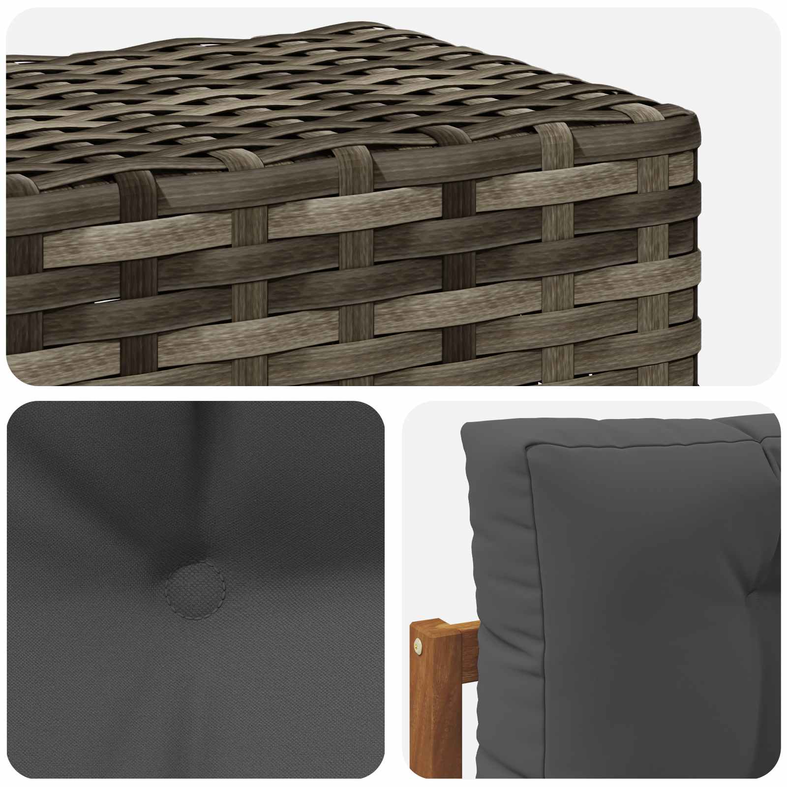 Buiten Midden Sofa Massief Acaciahout Naturel image 6