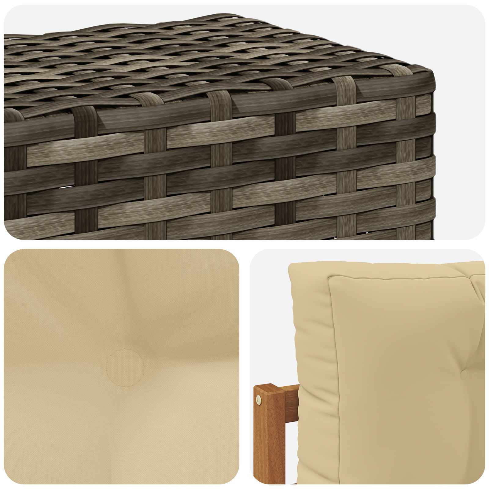 Buiten Midden Sofa Massief Acaciahout Naturel image 6