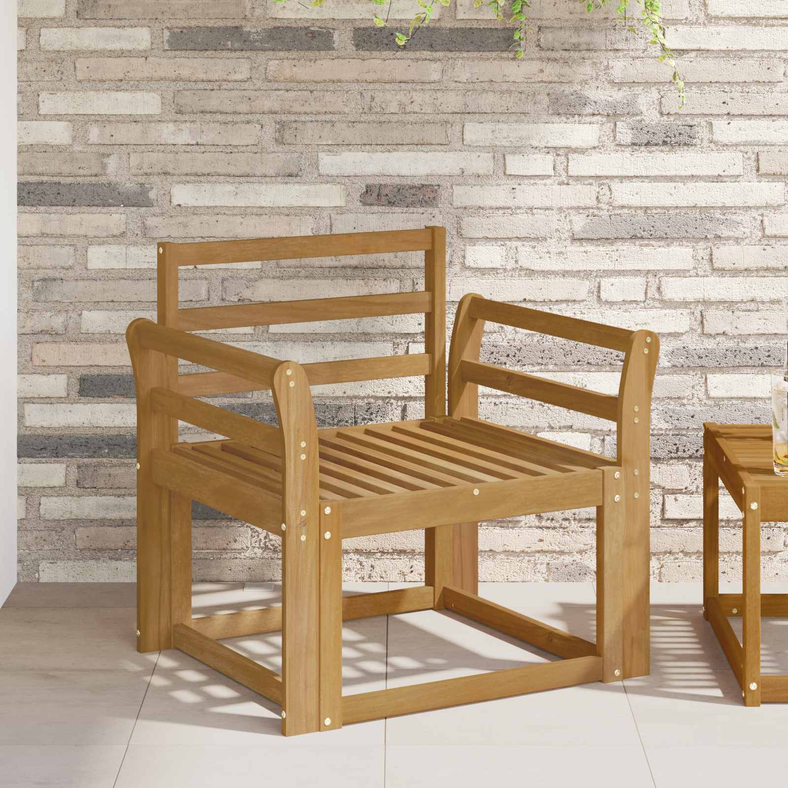 vidaXL Set de canapele de exterior Lemn Solid de Acacia Alb