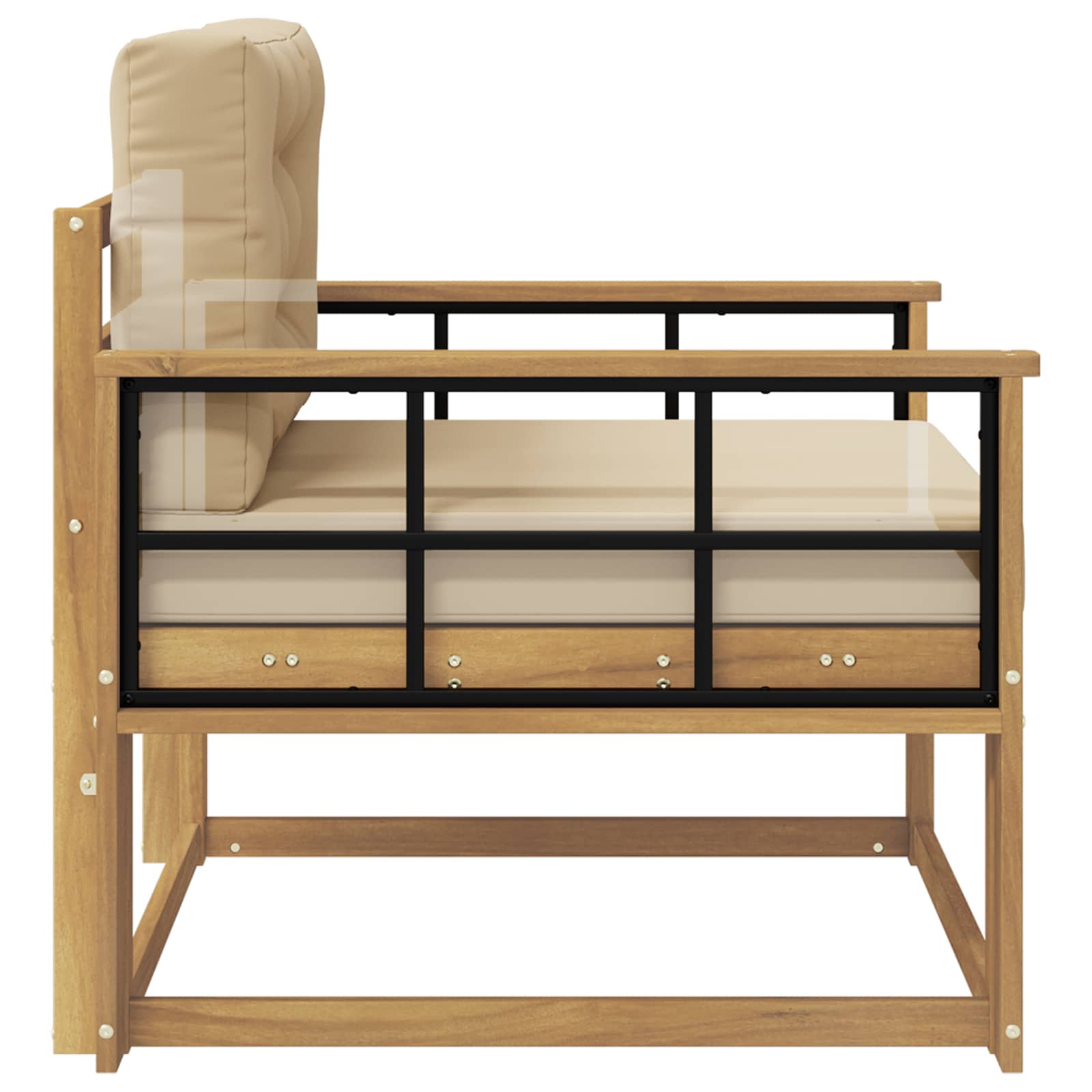 Buiten Midden Sofa Massief Acaciahout Wit image 4