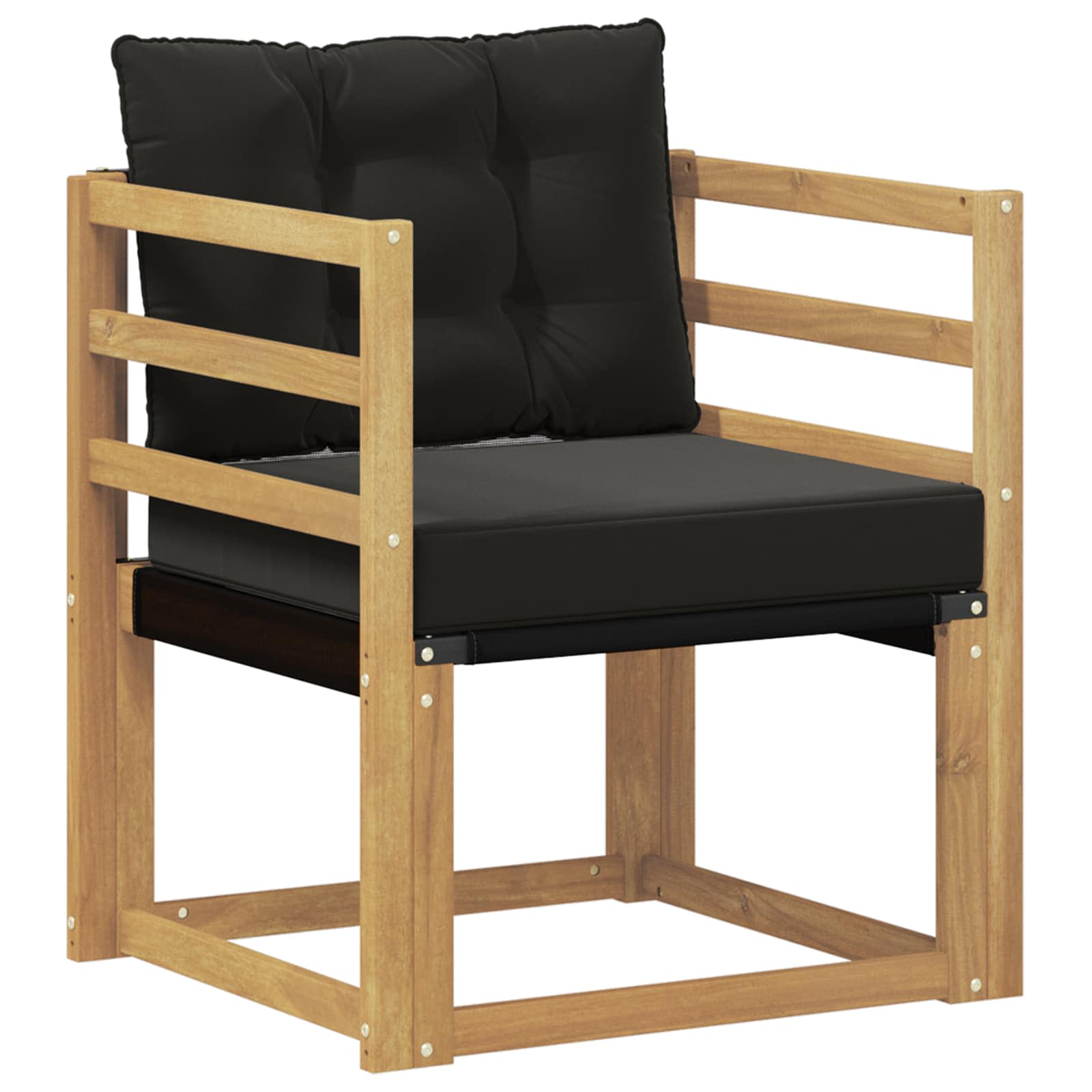 Tuinbank Massief Acaciahout en Textilene Wit image 2