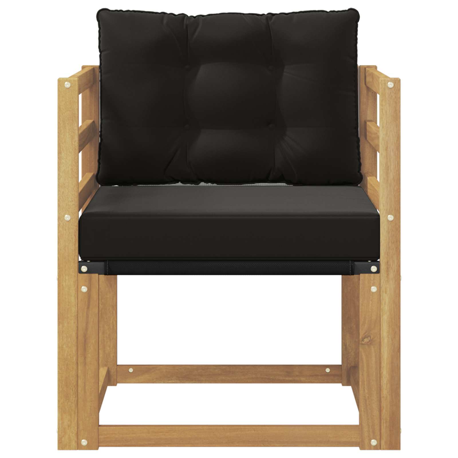 Tuinbank Massief Acaciahout en Textilene Wit image 5