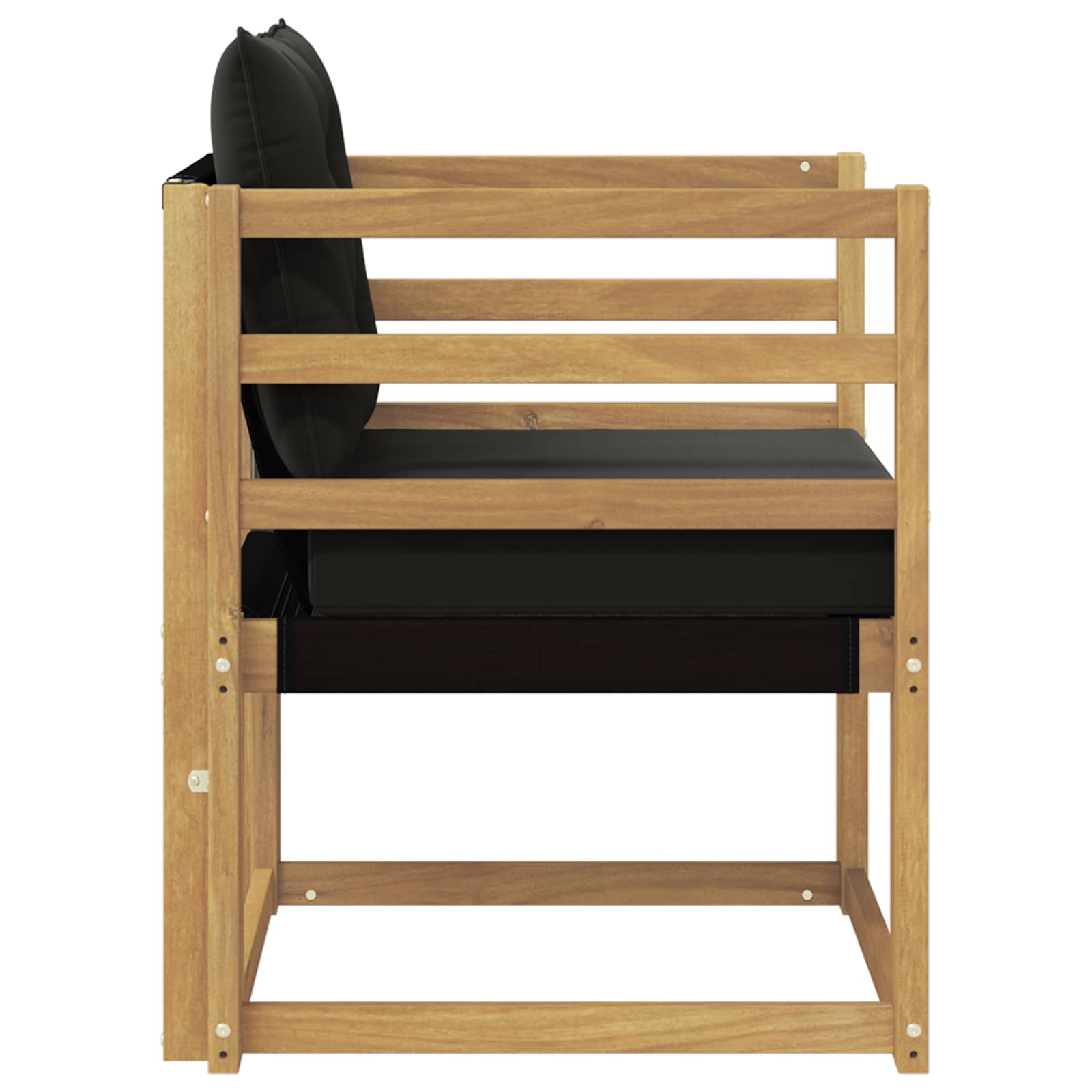 Tuinbank Massief Acaciahout en Textilene Wit image 6