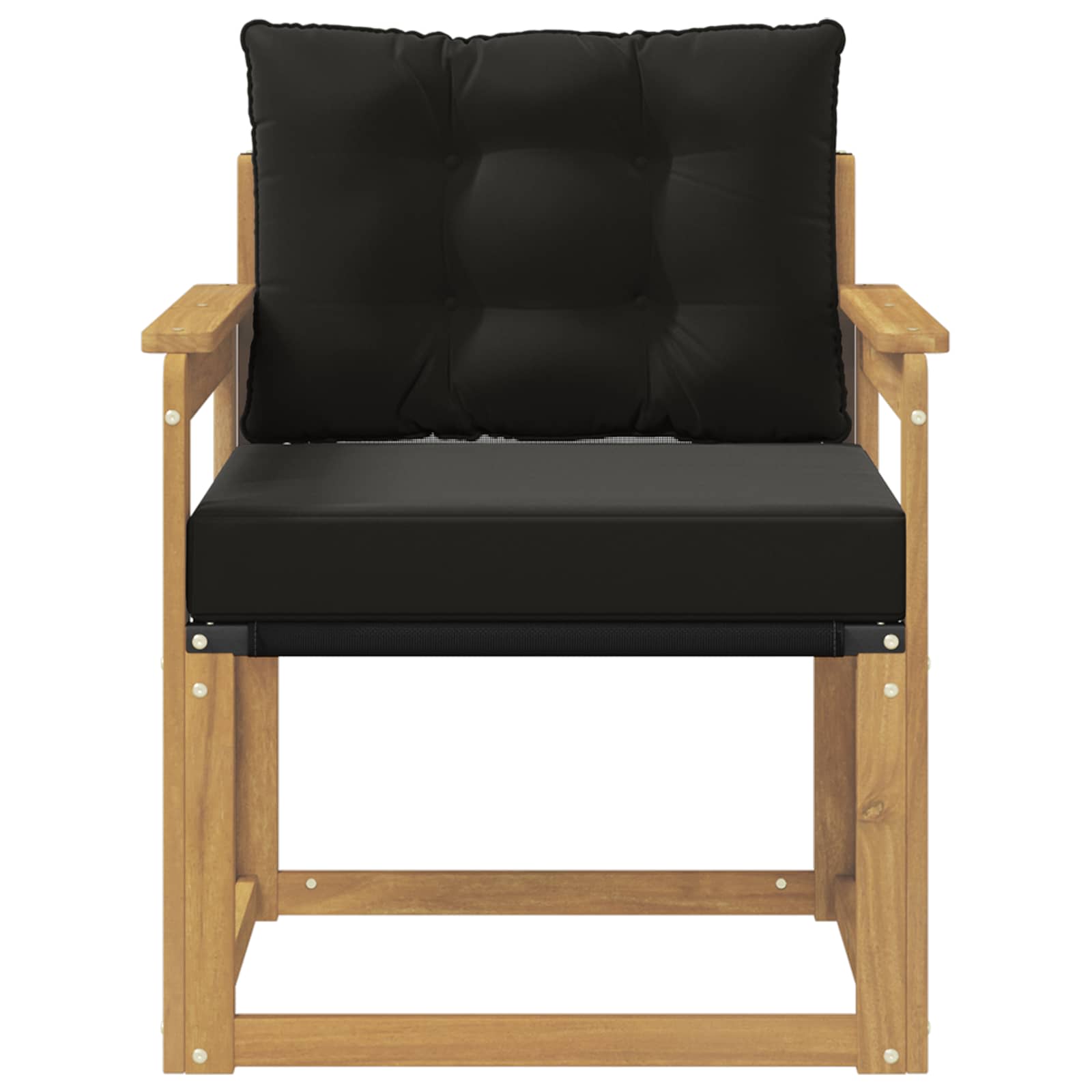 Tuinbank Massief Acaciahout en Textilene Wit image 5