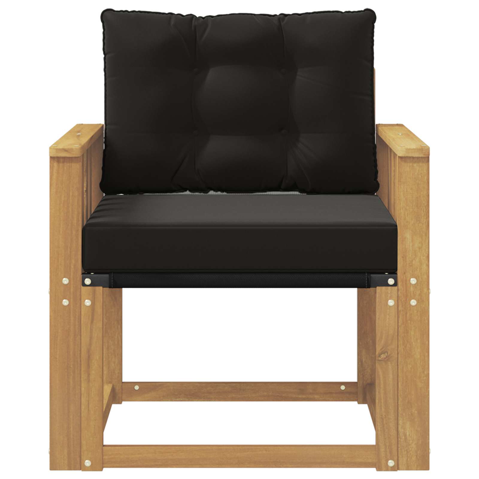 Tuinbank Massief Acaciahout en Textilene Wit image 5