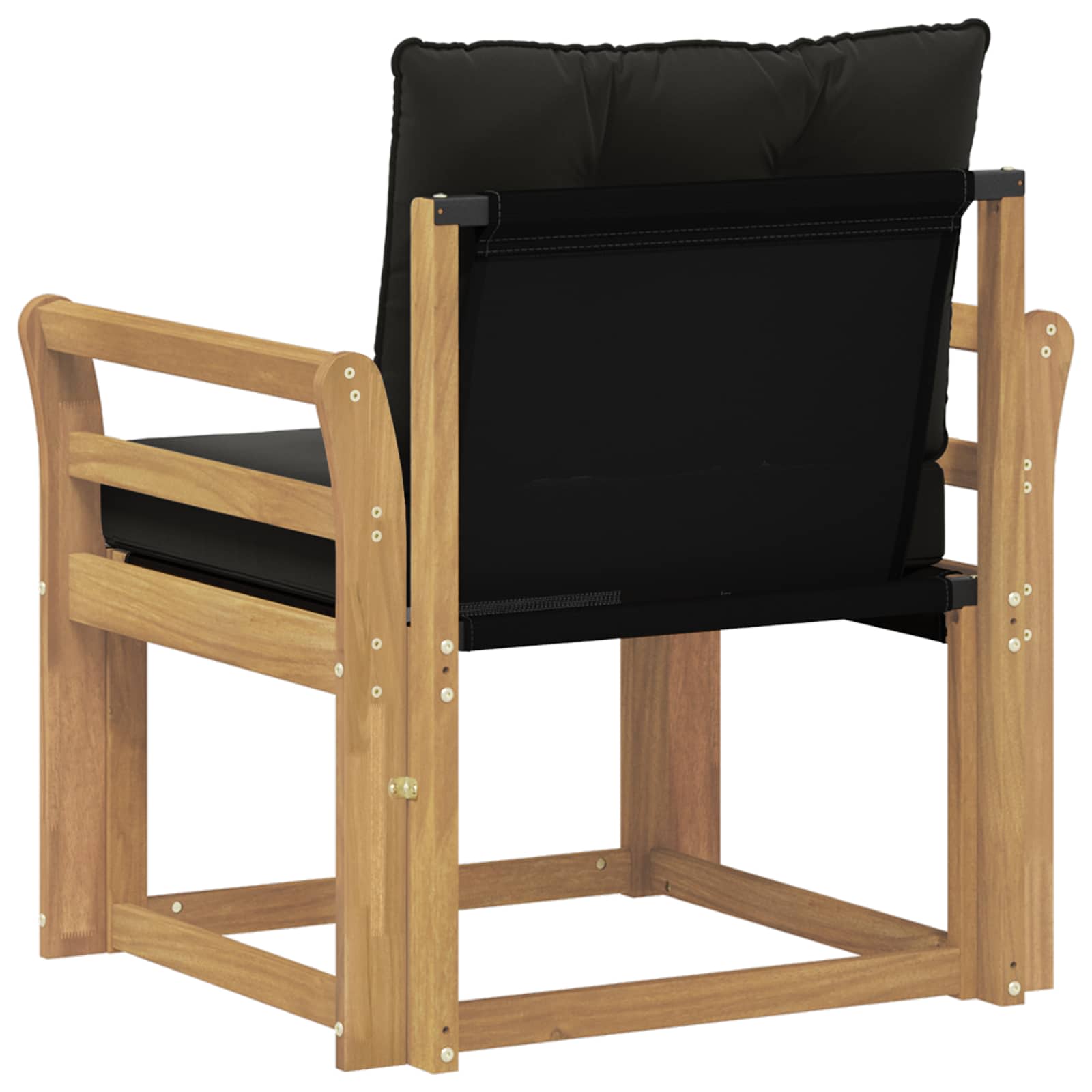 Tuinbank Massief Acaciahout en Textilene Wit image 7