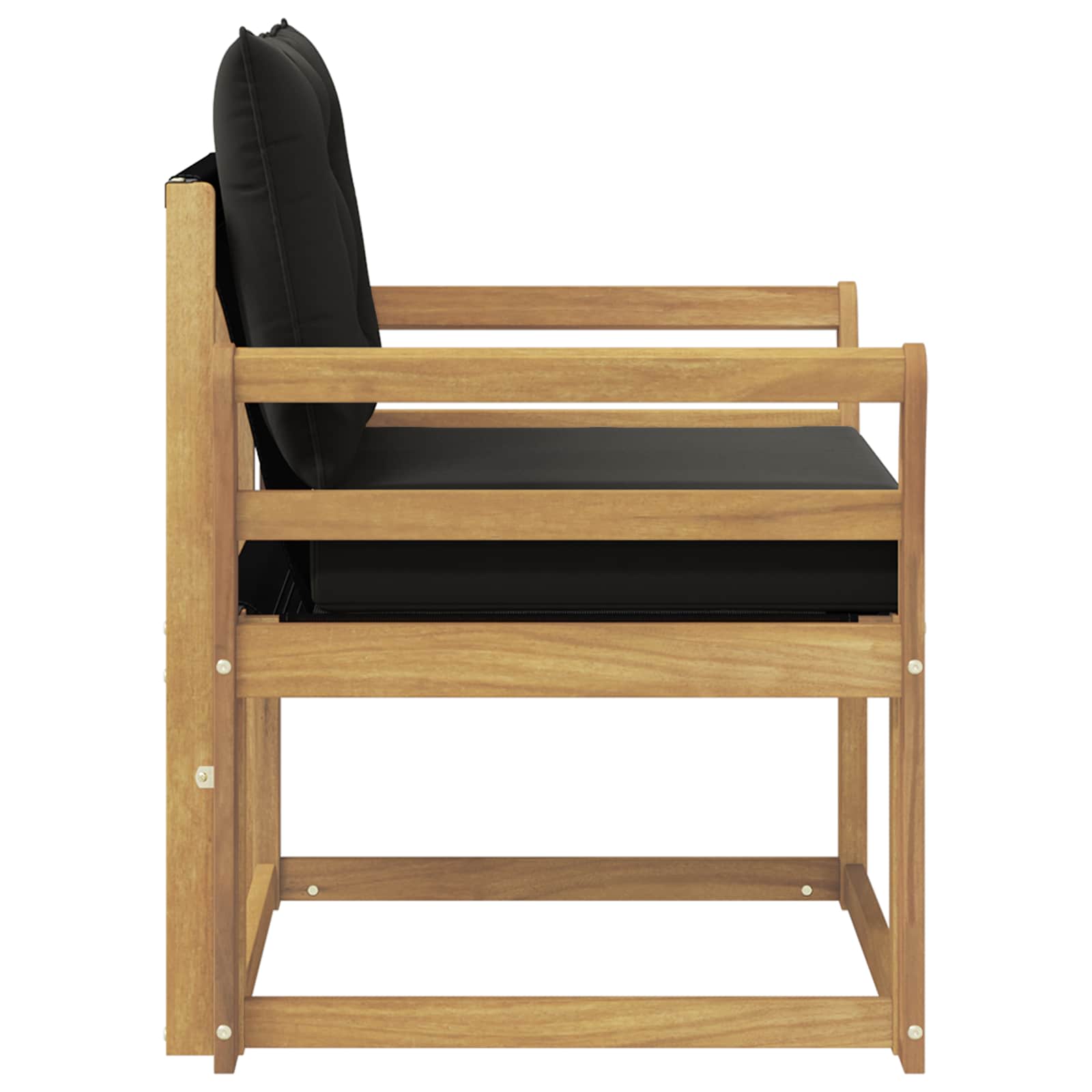 Tuinbank Massief Acaciahout en Textilene Wit image 6