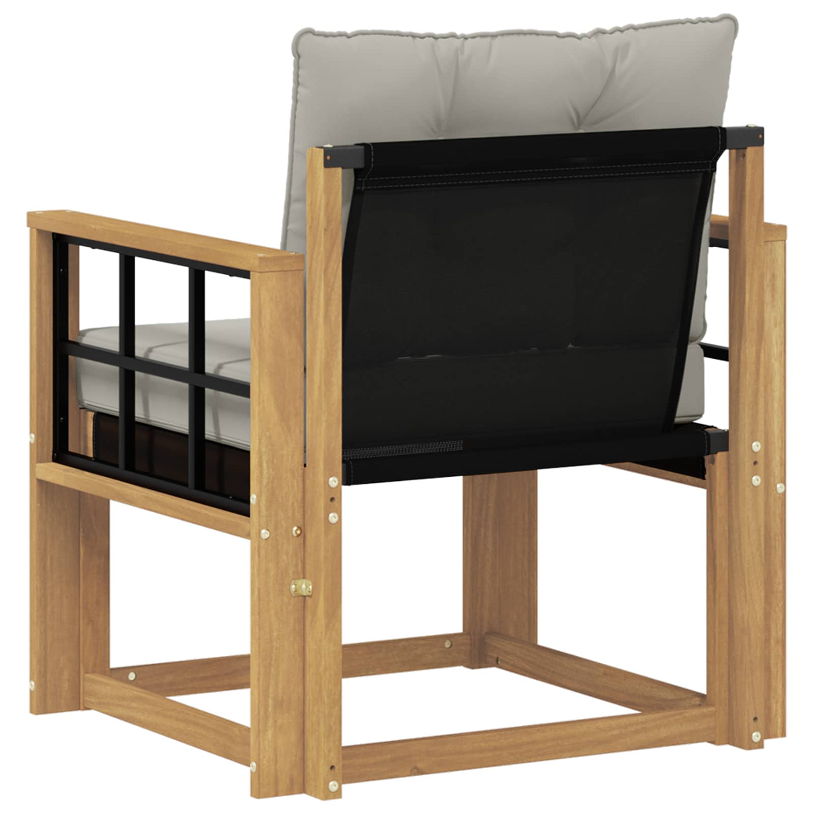 Tuinbank Massief Acaciahout en Textilene Wit image 7