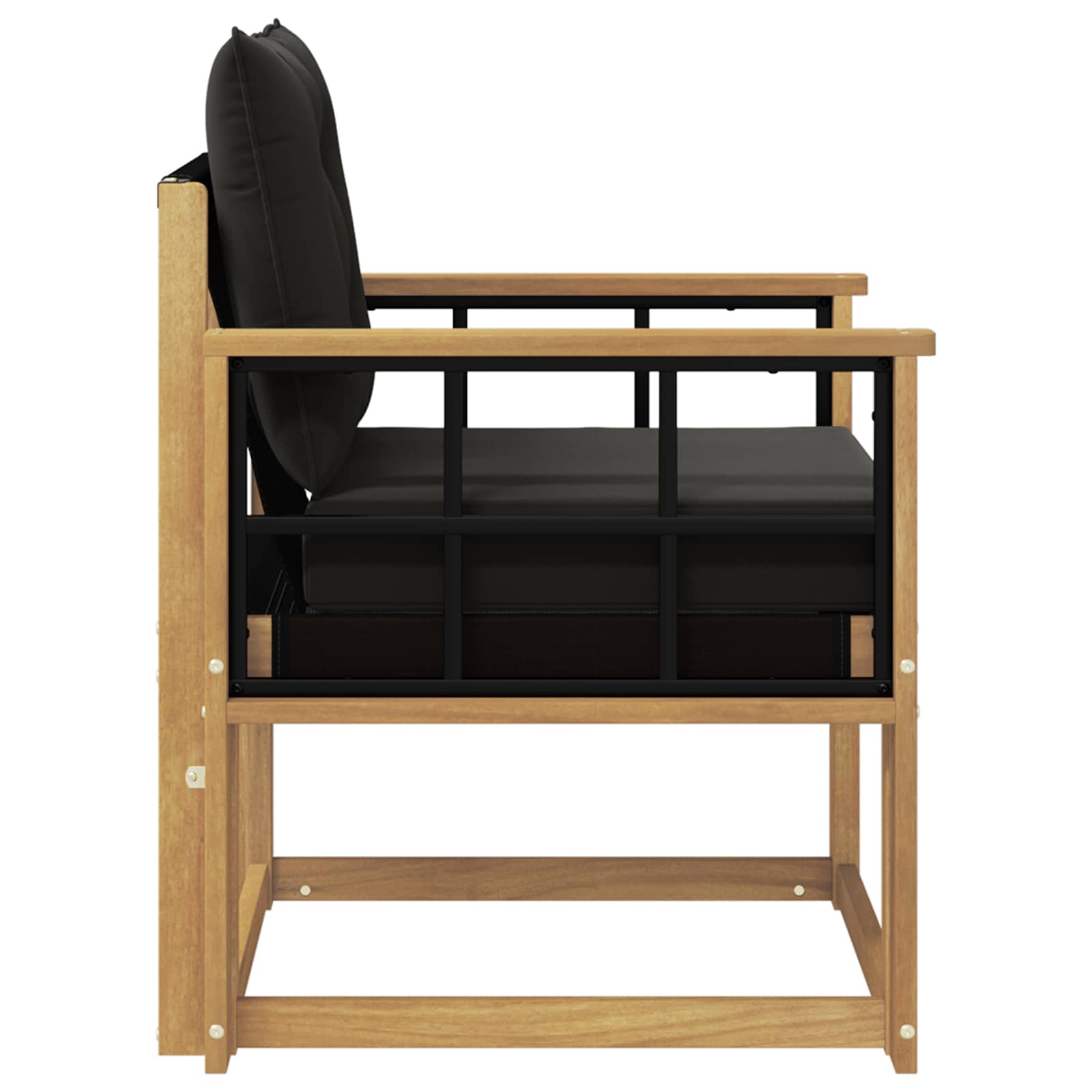 Tuinbank Massief Acaciahout en Textilene Wit image 6