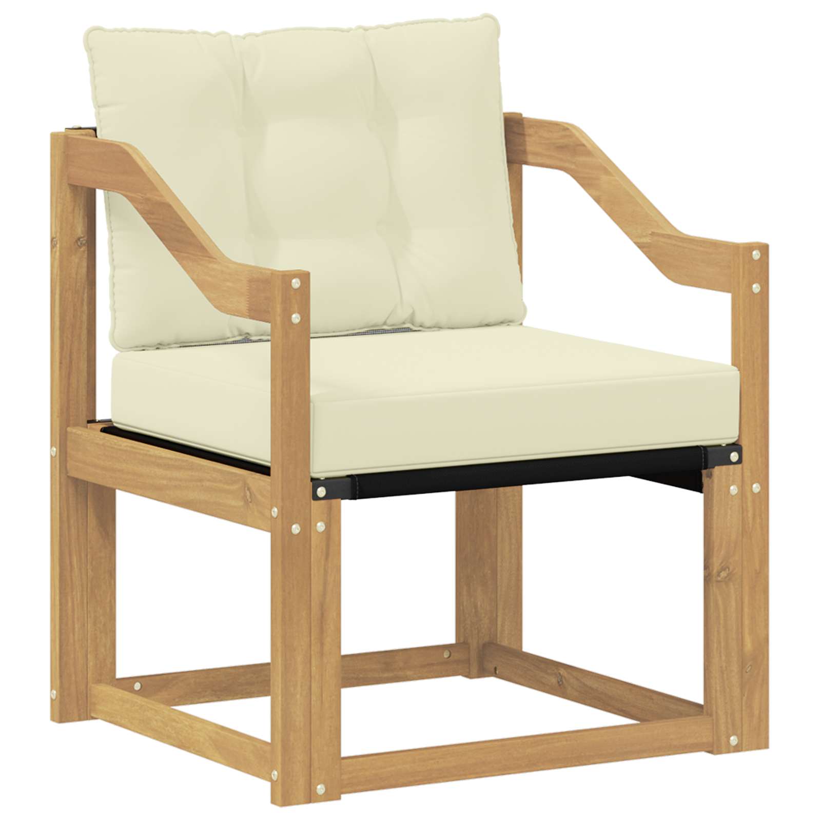 Tuinbank Massief Acaciahout Wit en crèmekleurig image 2