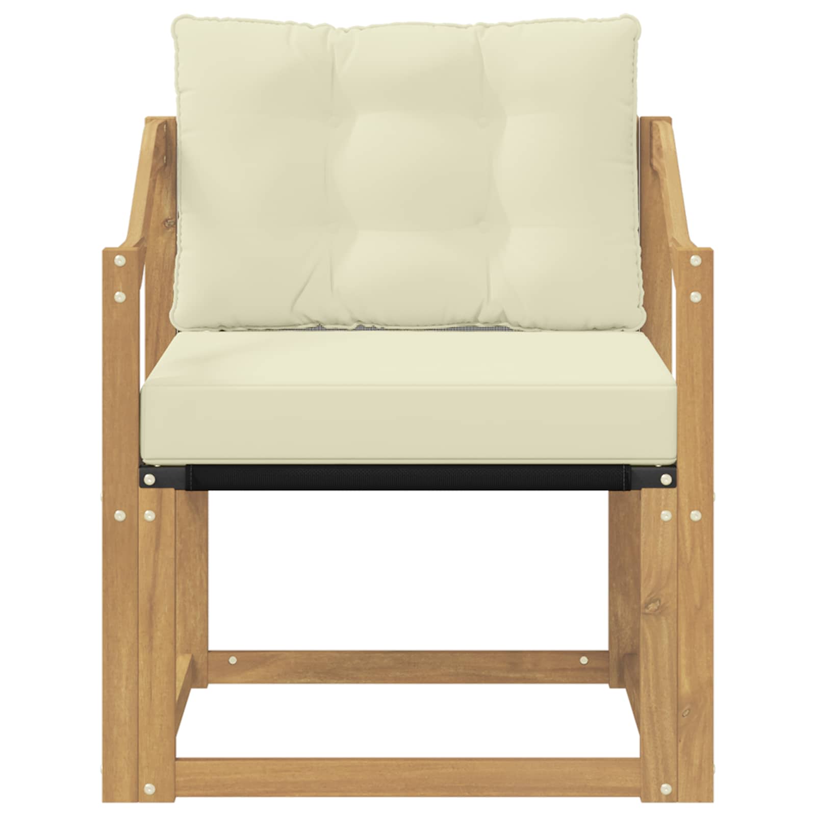 Tuinbank Massief Acaciahout Wit en crèmekleurig image 5