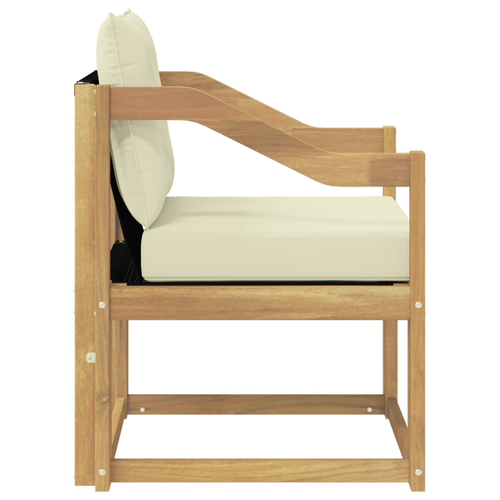 Tuinbank Massief Acaciahout Wit en crèmekleurig image 6