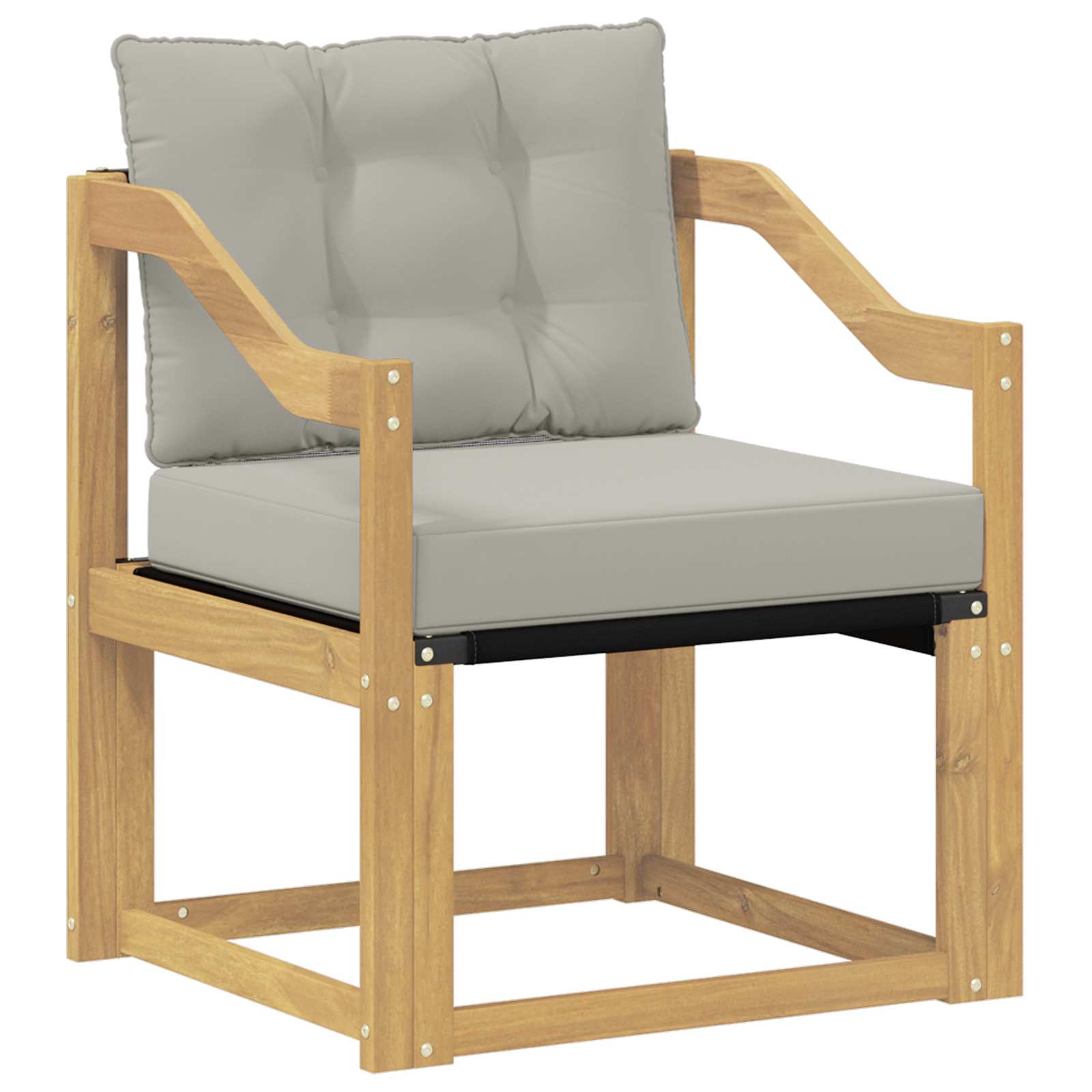 Tuinbank Massief Acaciahout Wit en lichtgrijs image 2