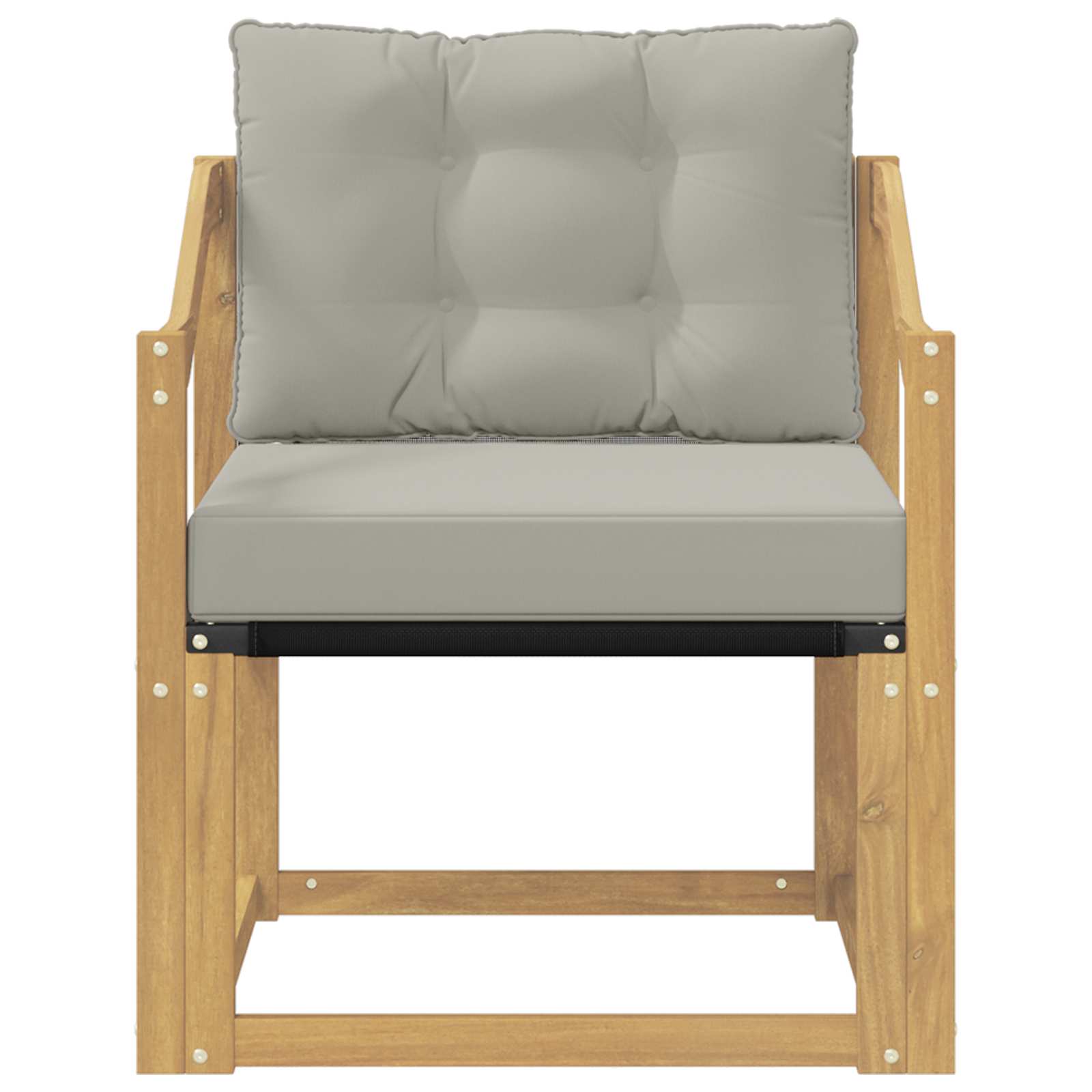 Tuinbank Massief Acaciahout Wit en lichtgrijs image 5