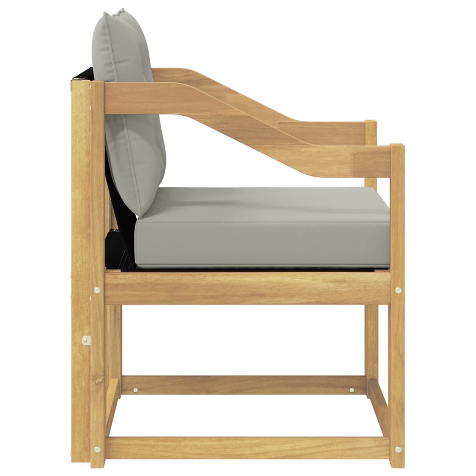 Tuinbank Massief Acaciahout Wit en lichtgrijs image 6