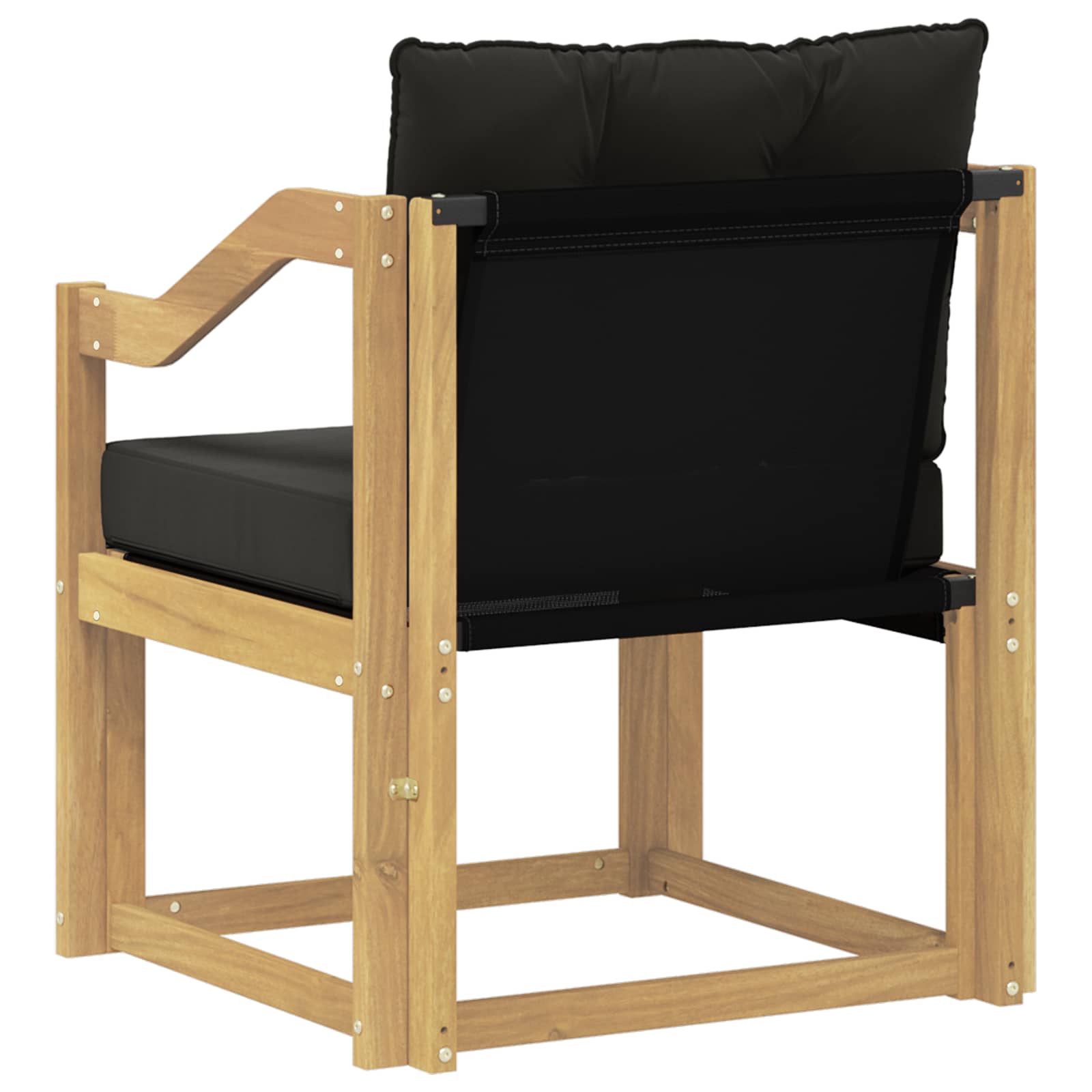 Tuinbank Massief Acaciahout en Textilene Wit image 7