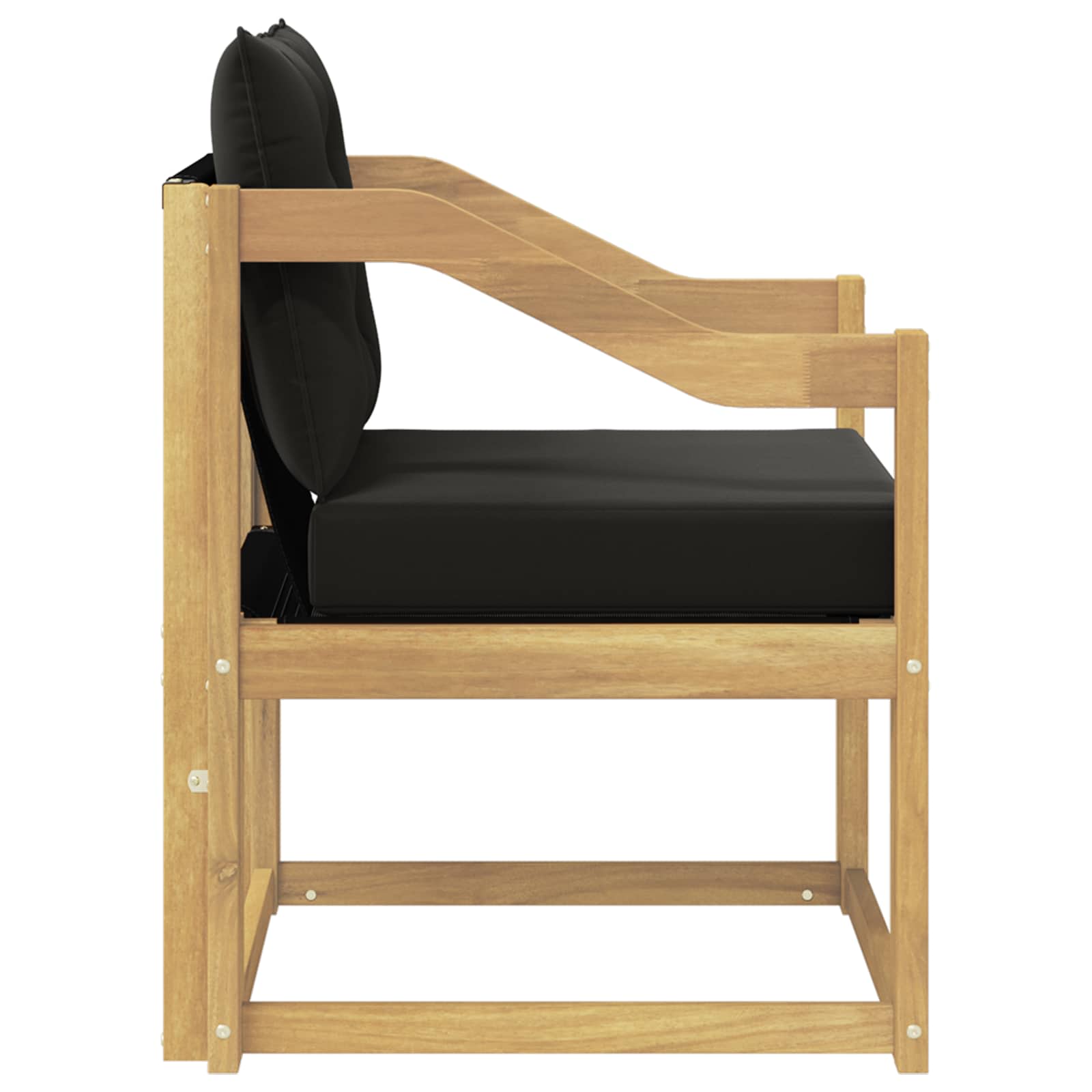 Tuinbank Massief Acaciahout en Textilene Wit image 6