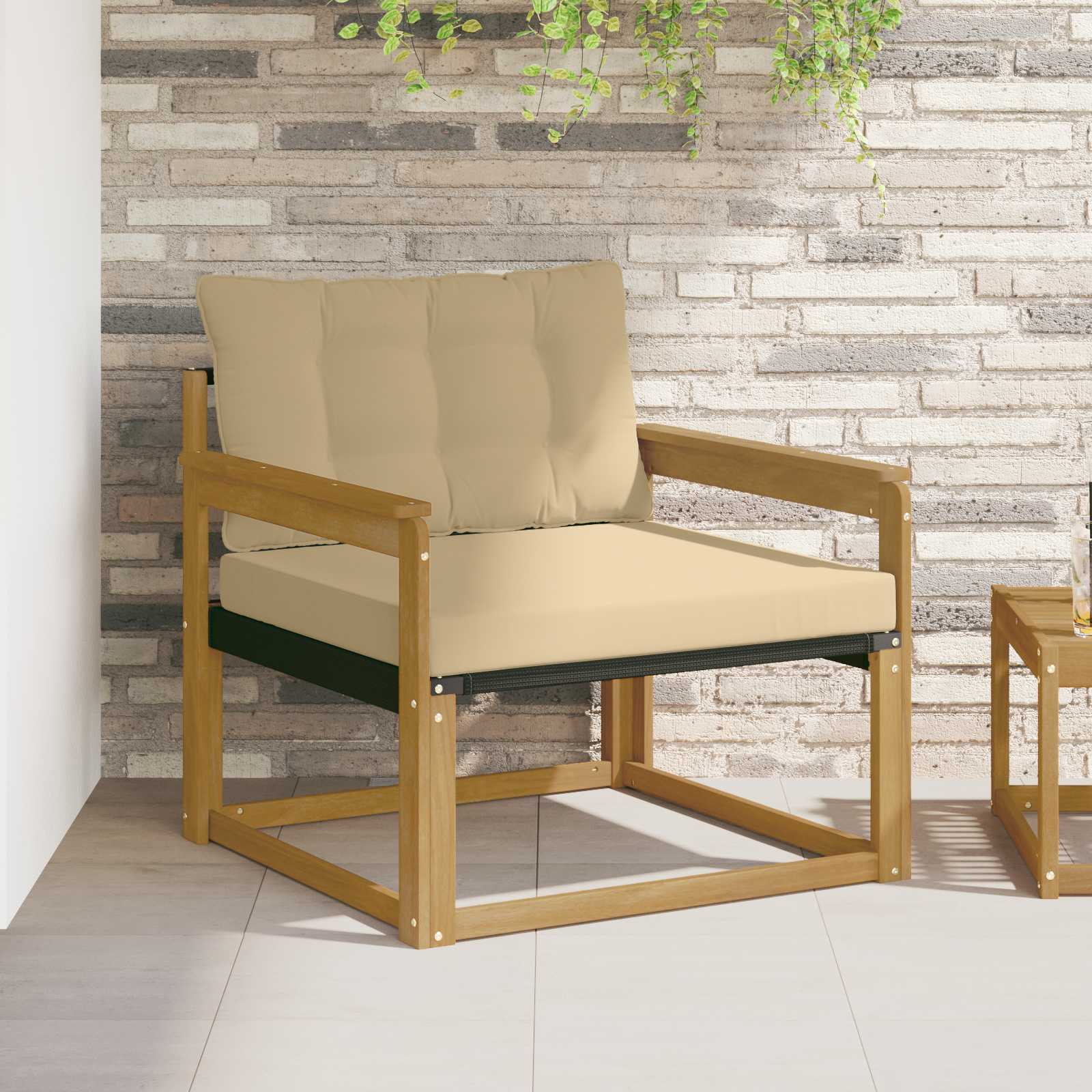 vidaXL Set de canapele de exterior Lemn solid de Acacia și Textilene