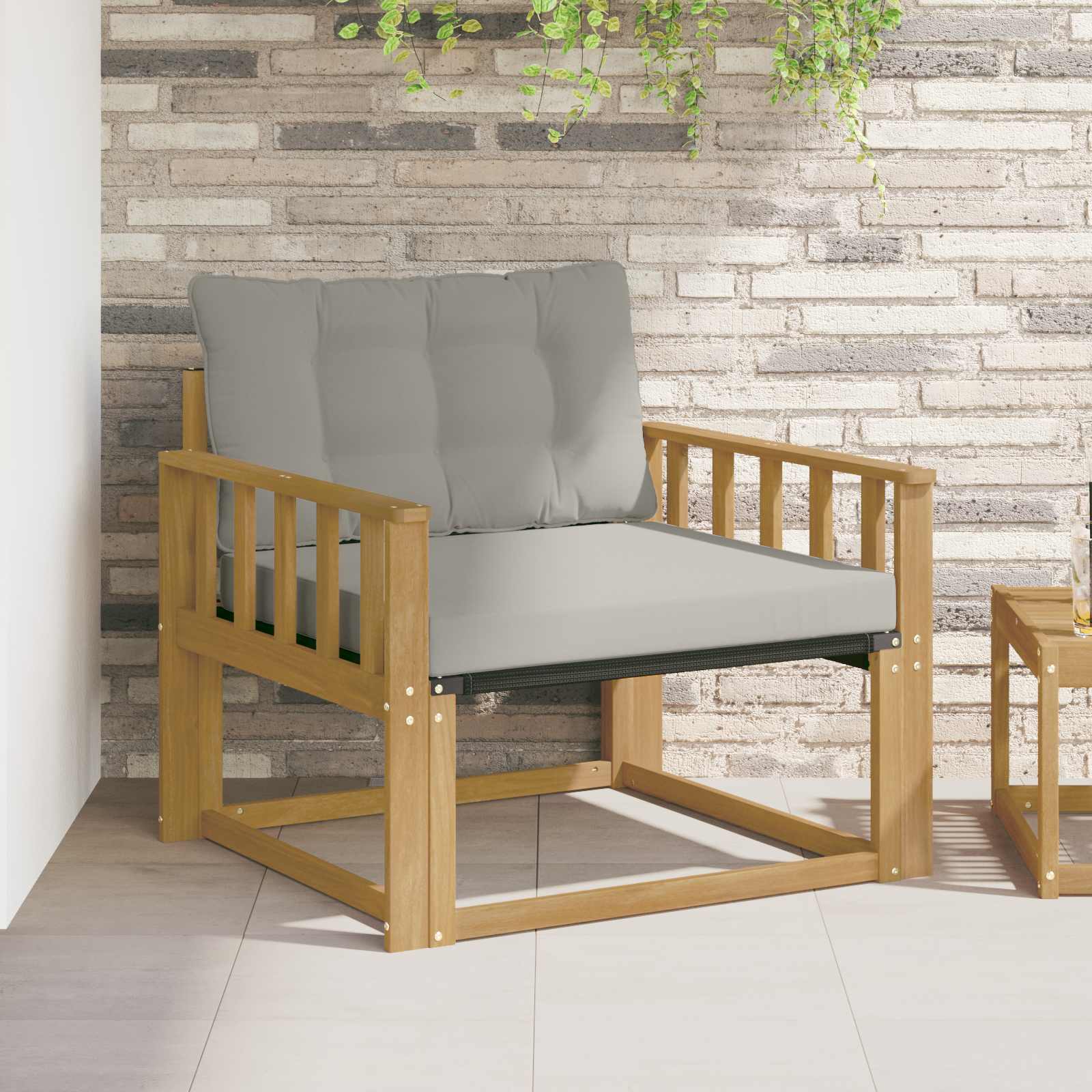 vidaXL Set de canapele de exterior Lemn solid de Acacia și Textilene