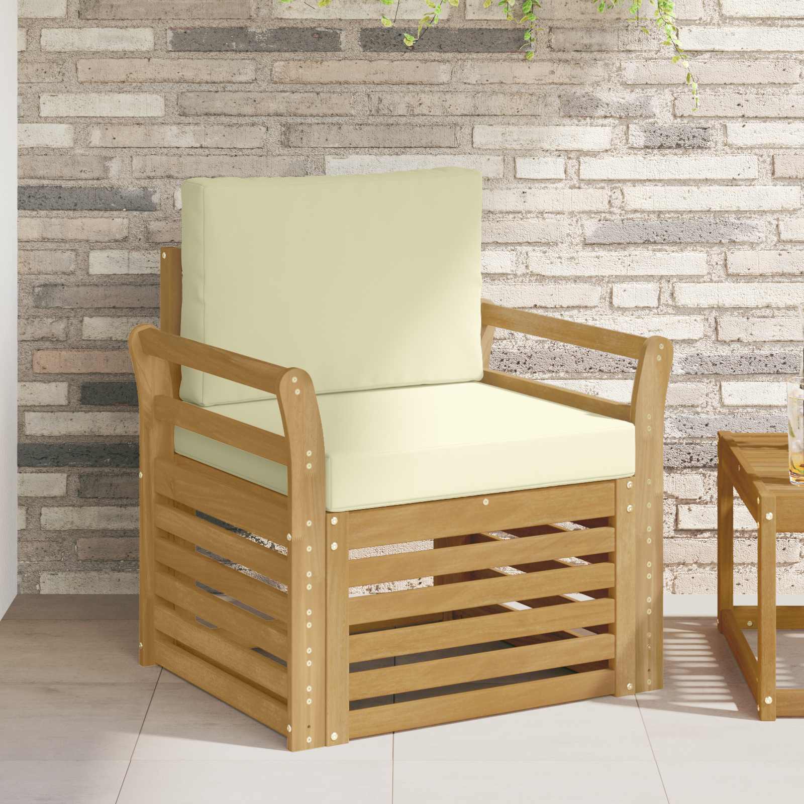 vidaXL Set de canapele de exterior Poliester Alb