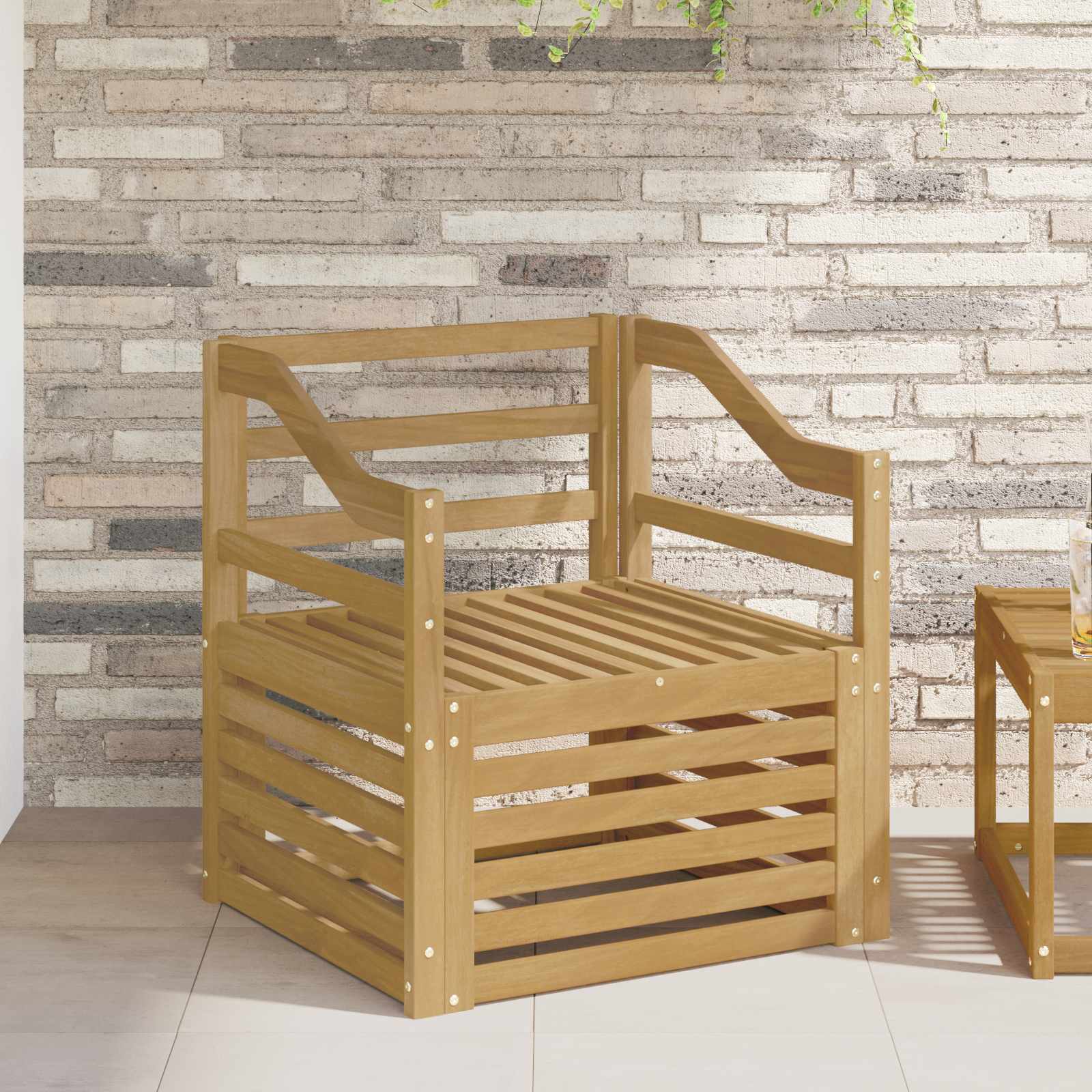 Tuinbank Massief Acaciahout Wit image 1