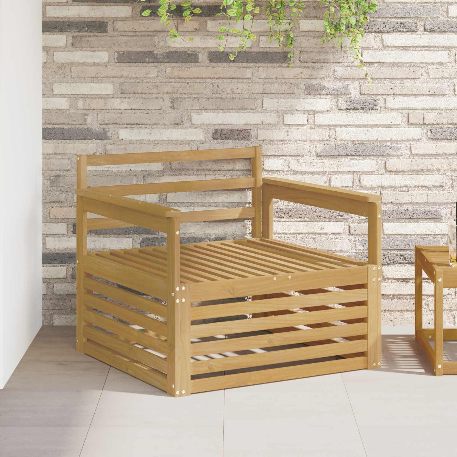 Tuinbank Massief Acaciahout Wit image 1