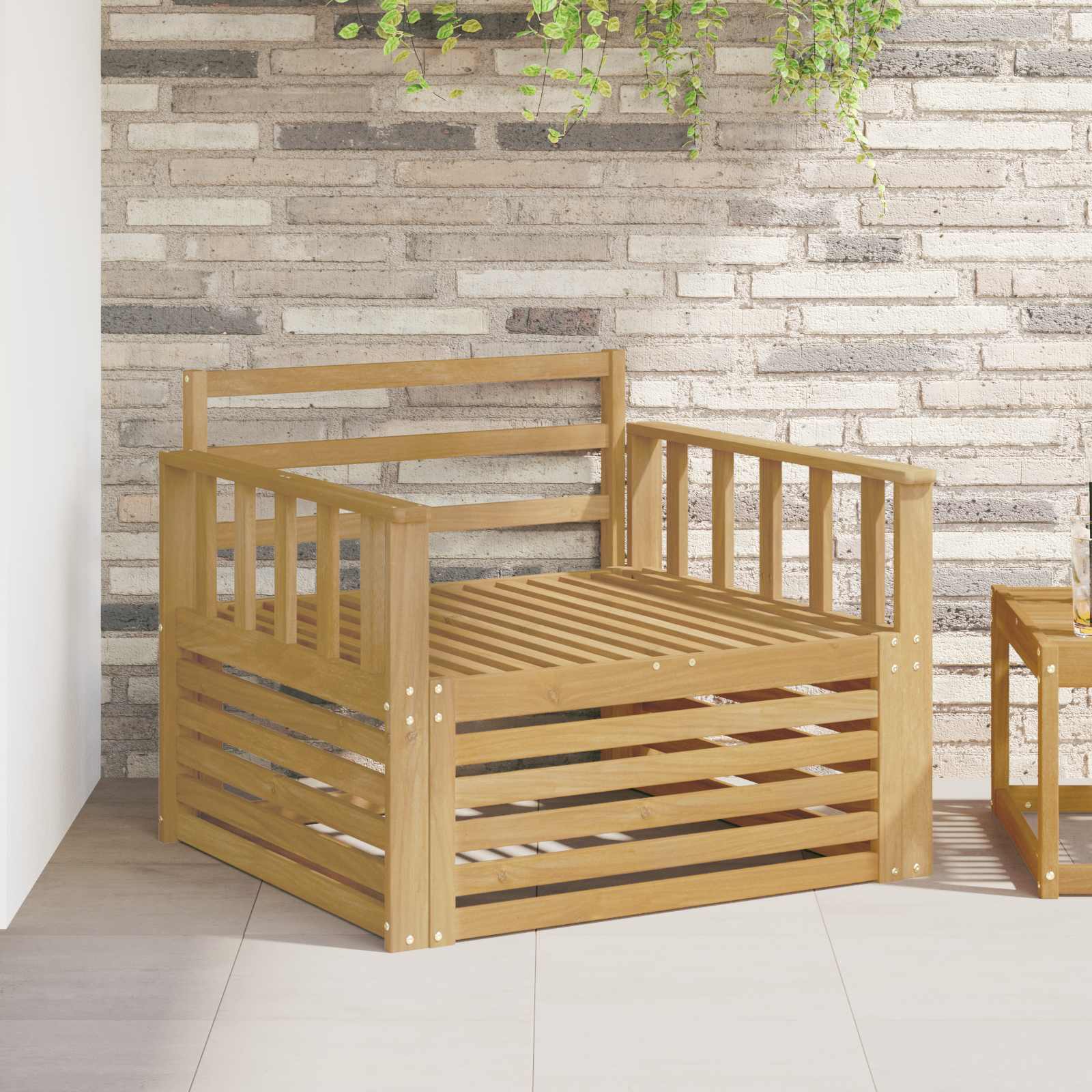 Tuinbank Massief Acaciahout Wit image 1