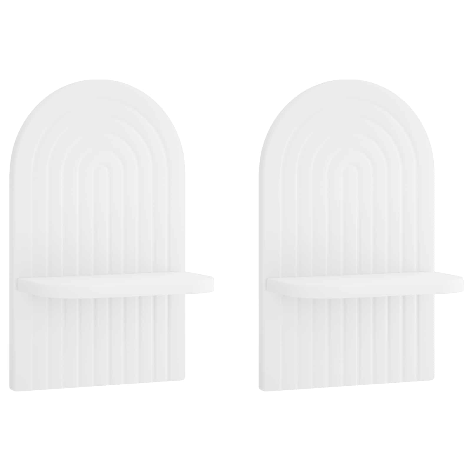 vidaXL Nástěnná polička 2 ks Bílá 23 x 13,5 x 37,5 cm Kompozitní dřevo