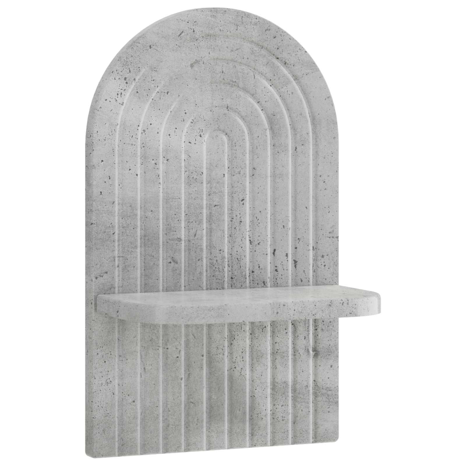 Stenska polica 2 kos Betonsko siva 23 x 13.5 x 37.5 cm