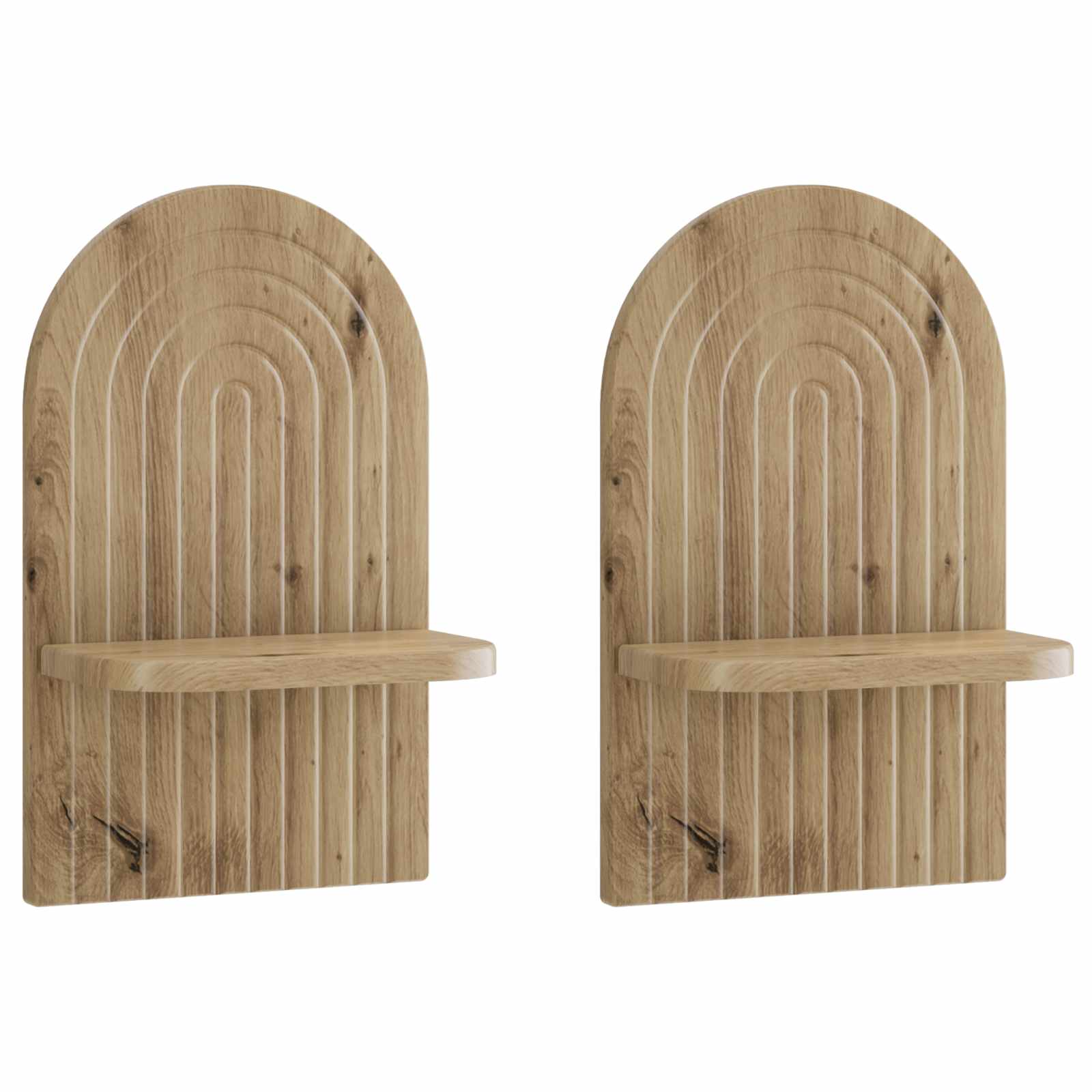 vidaXL Wandplank 2 st Artisanaal eiken 23 x 13.5 x 37.5 cm, foto 3