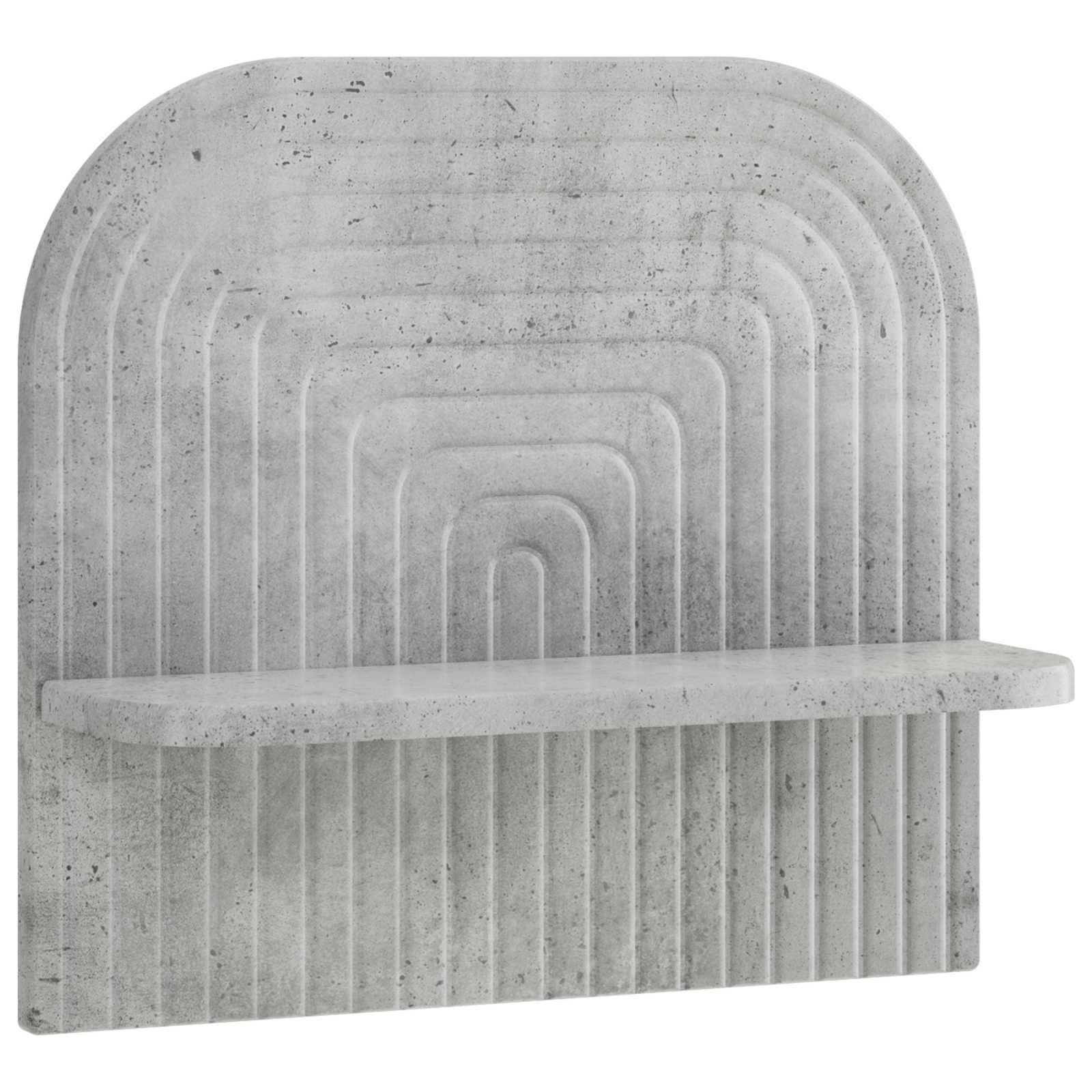 vidaXL - Wandplank - 2 - st - Betongrijs - 41 - x - 13.5 - x - 37.5 - cm - Bewerkt - hout