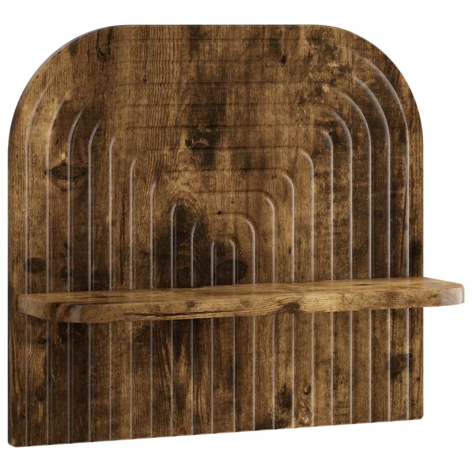vidaXL - Wandplank - 2 - st - Gerookt - eiken - 41 - x - 13,5 - x - 37,5 - cm - Bewerkt - hout