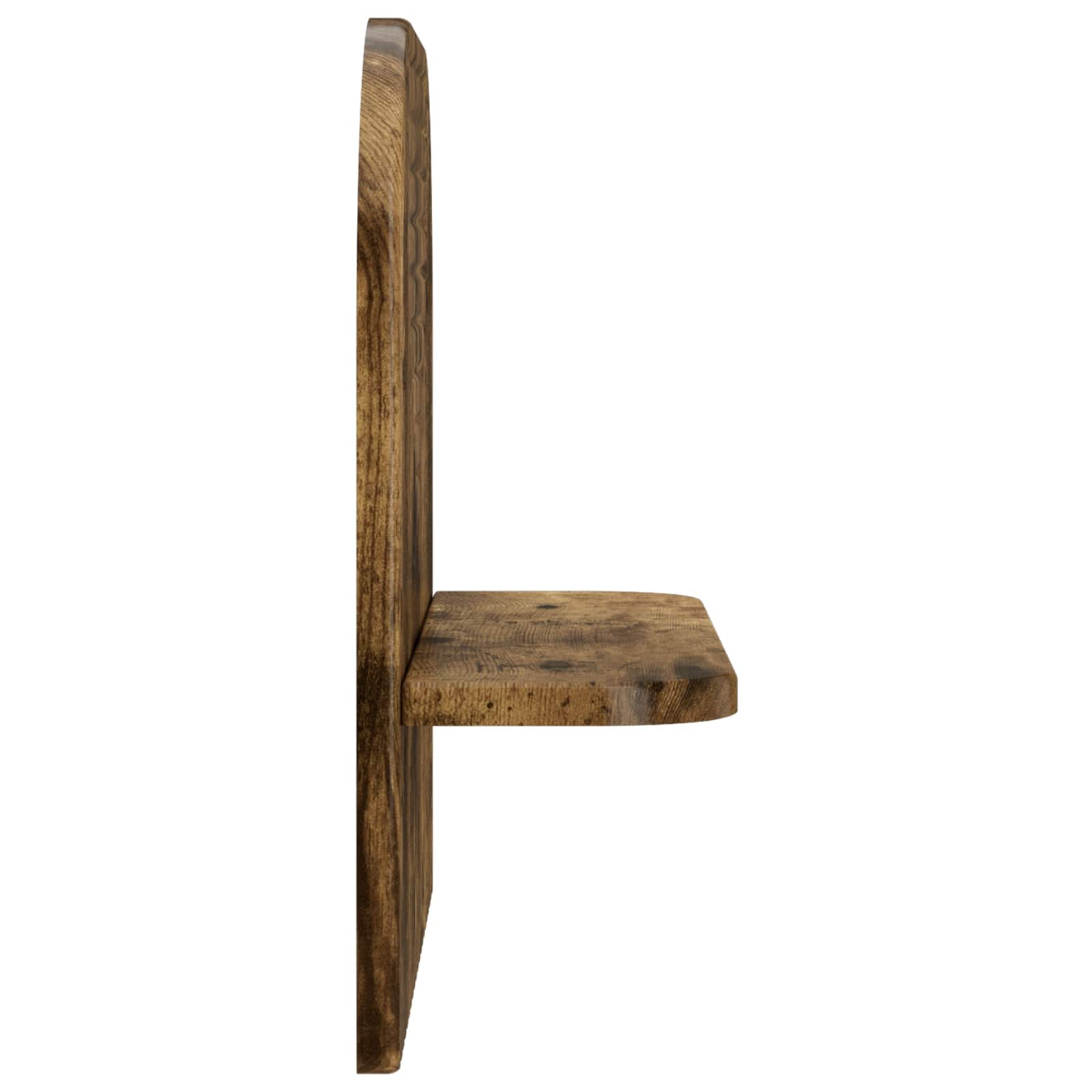Stenska polica 2 kos Dimljen hrast 41 x 13,5 x 37,5 cm