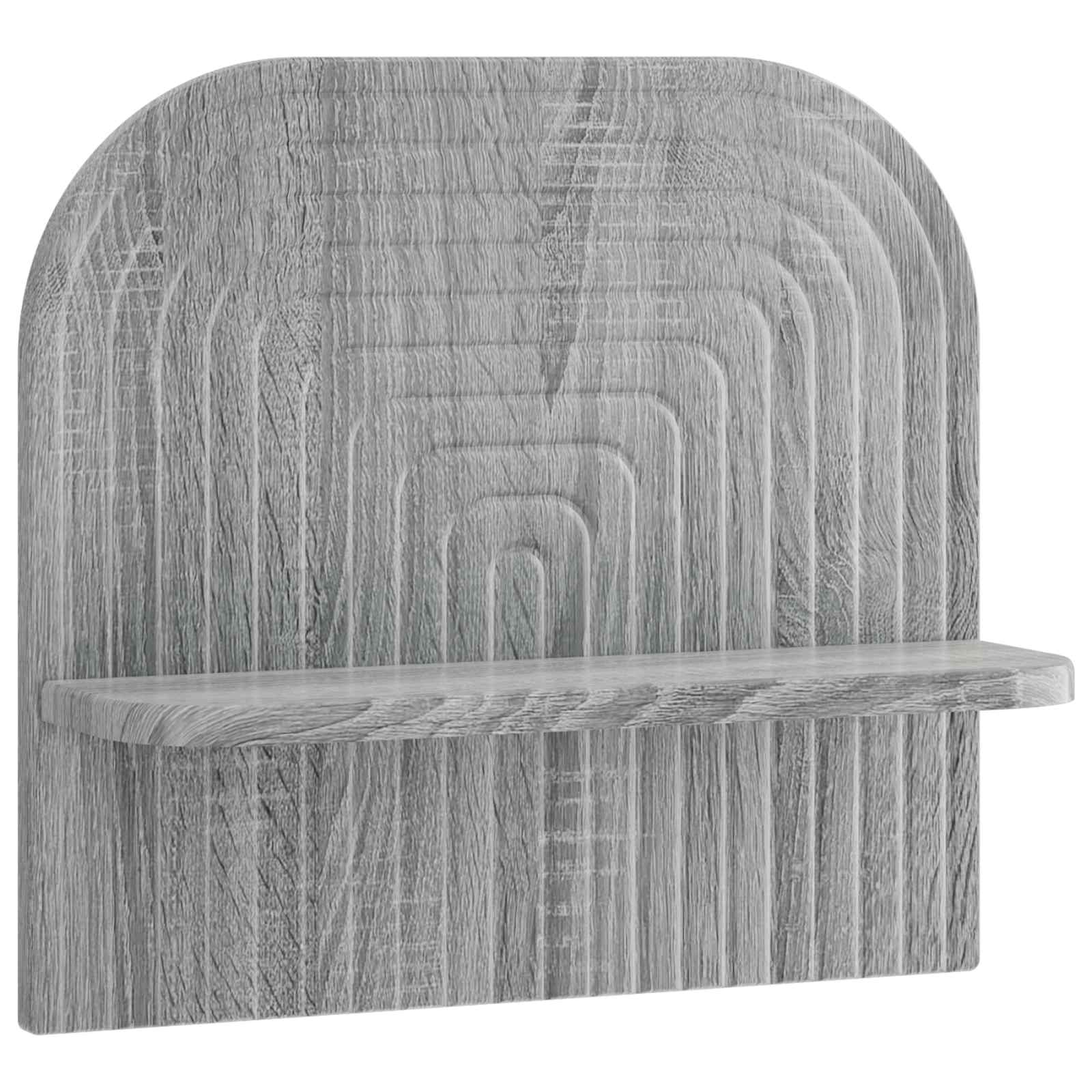 vidaXL - Wandplank - 2 - st - Grijs - Sonoma - 41 - x - 13,5 - x - 37,5 - cm - Bewerkt - hout