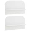 vidaXL Seinariiul 2 tk Valge 60 x 13,5 x 37,5 cm Tehispuit