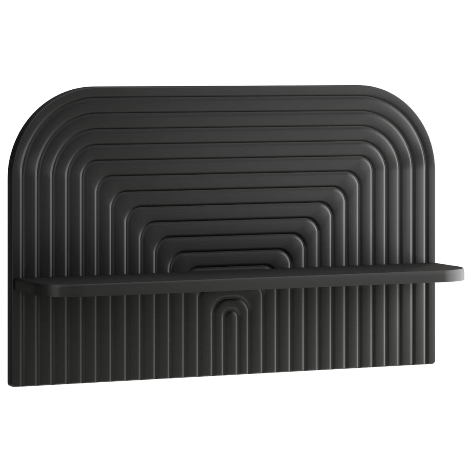 Stenska polica 2 kos Črna 60 x 13,5 x 37,5 cm Inženirski les