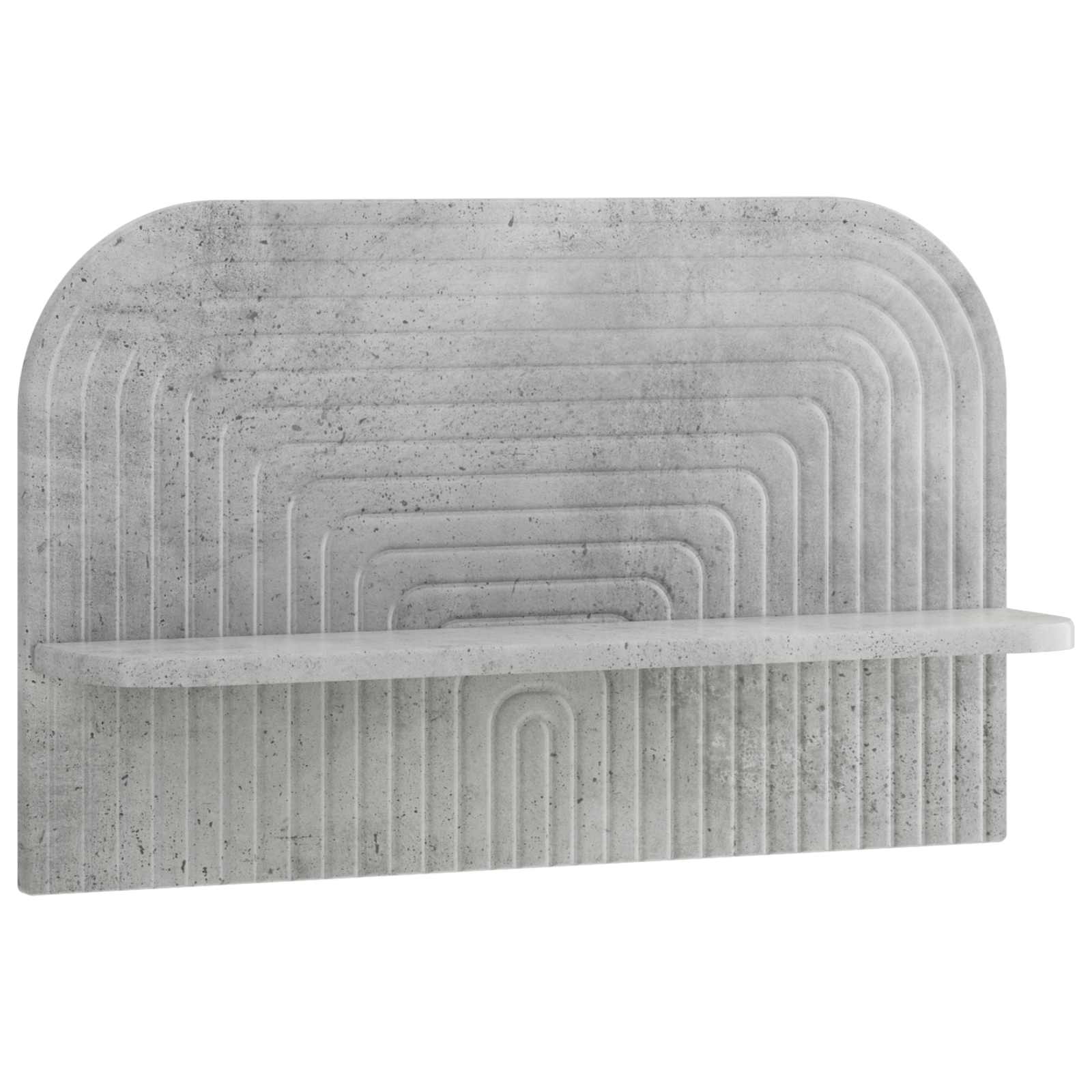 vidaXL - Wandplank - 2 - st - Betongrijs - 60 - x - 13,5 - x - 37,5 - cm - Bewerkt - hout
