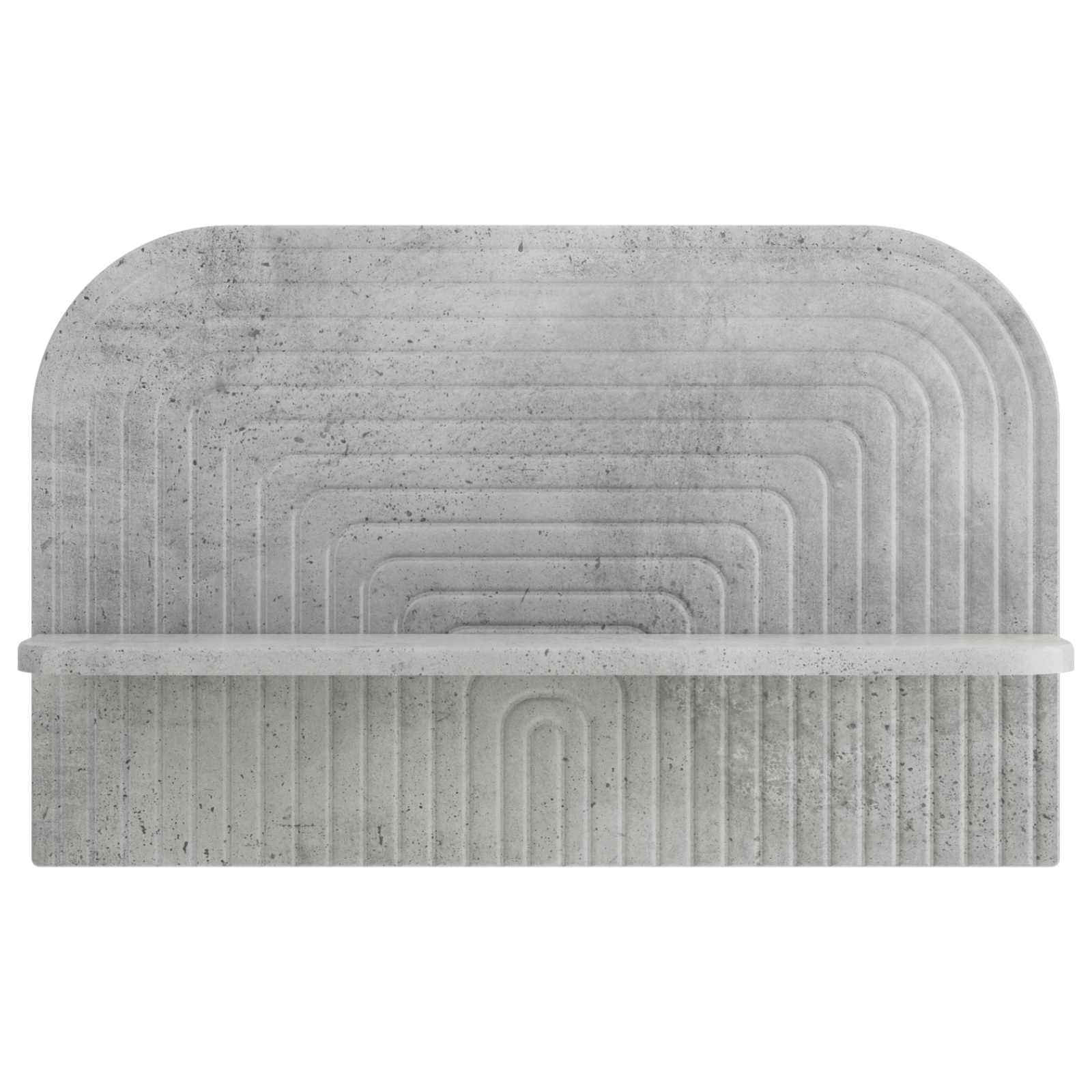 Stenska polica 2 kos Betonsko siva 60 x 13,5 x 37,5 cm