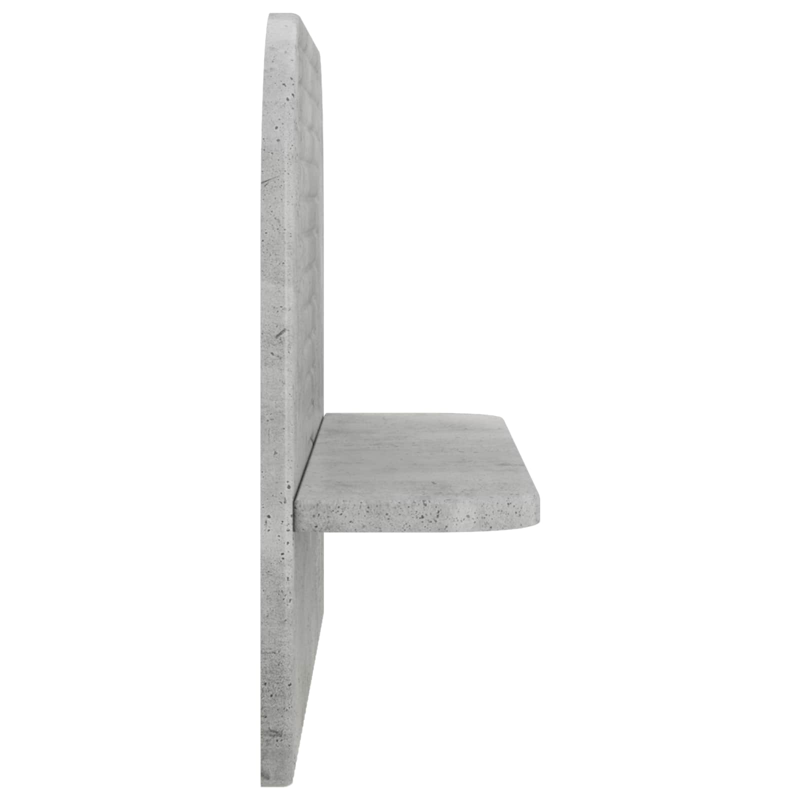 Stenska polica 2 kos Betonsko siva 60 x 13,5 x 37,5 cm