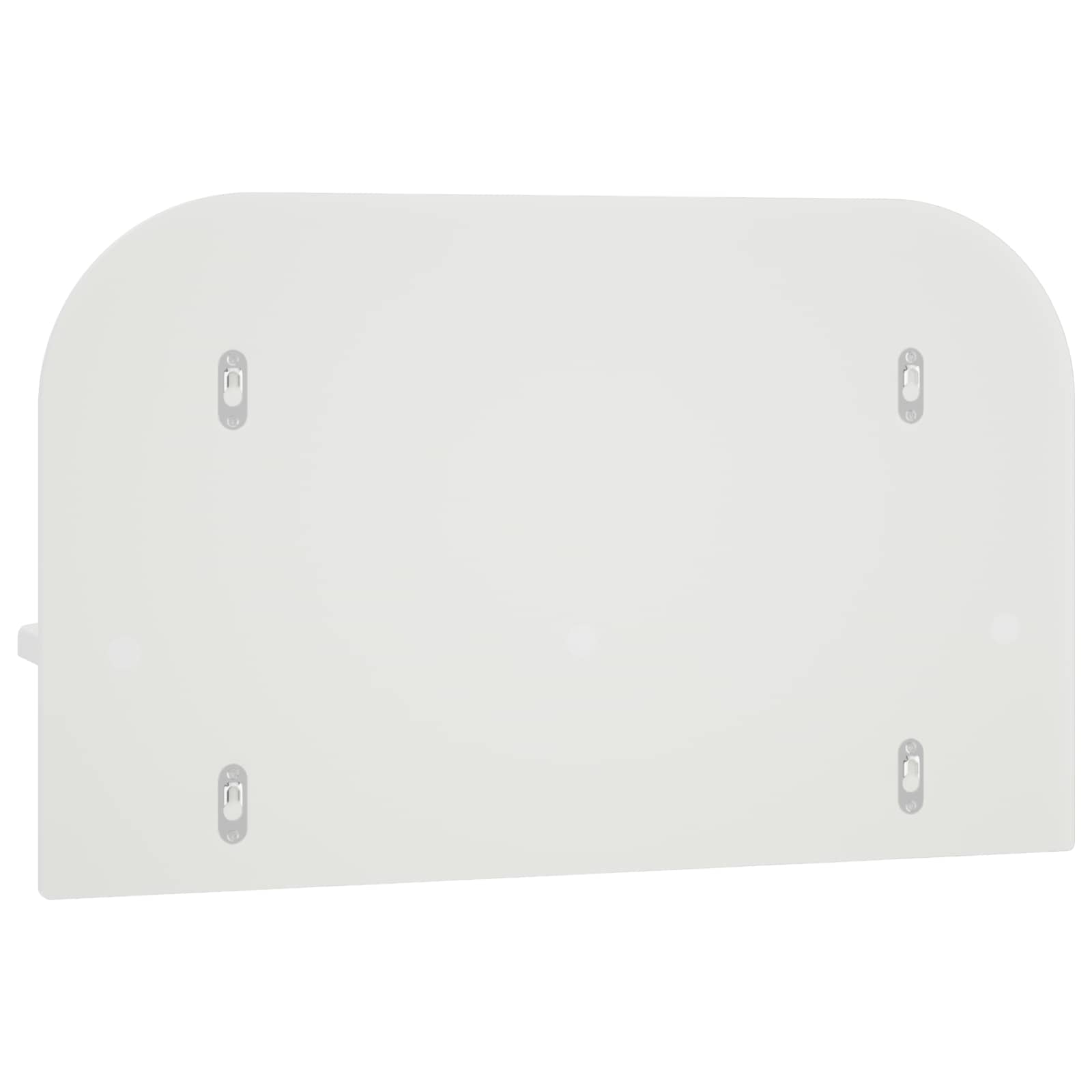 Stenska polica 2 kos Bela visok sijaj 60 x 13,5 x 37,5 cm