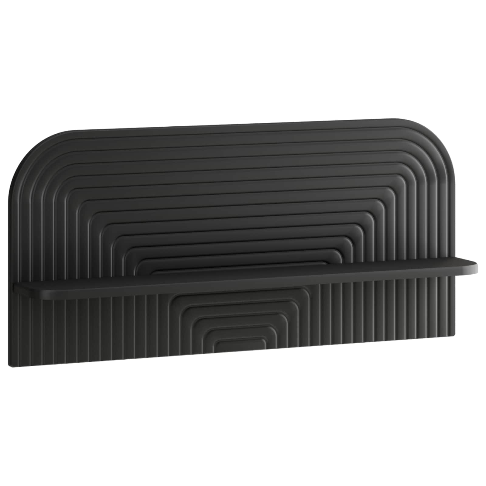 vidaXL - Wandplank - 2 - st - Zwart - 80,5 - x - 13,5 - x - 37,5 - cm - Bewerkt - hout