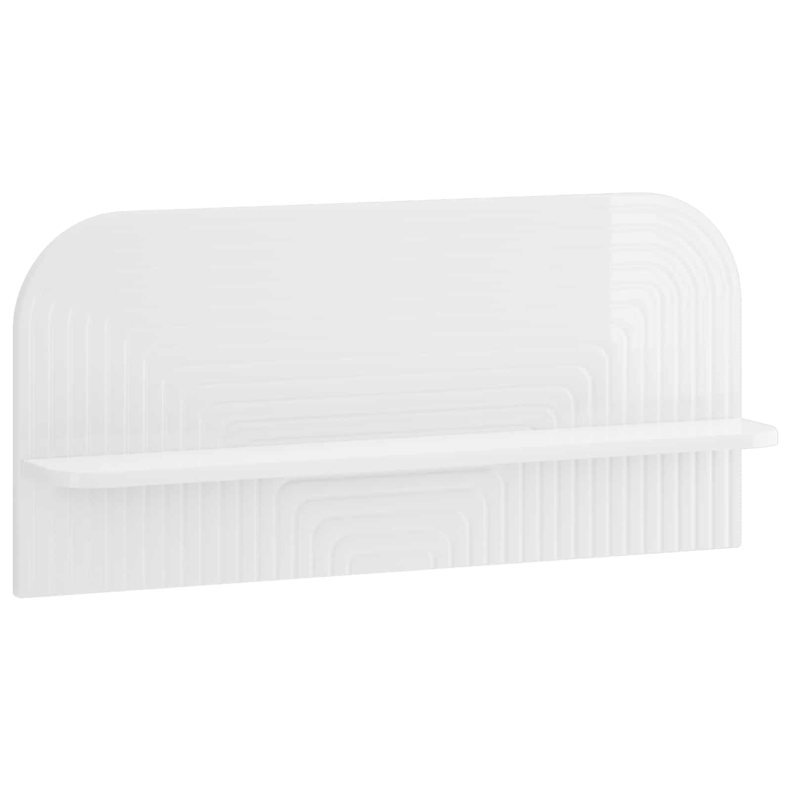 vidaXL - Wandplank - 2 - st - Hoogglans - Wit - 80,5 - x - 13,5 - x - 37,5 - cm - Bewerkt - hout