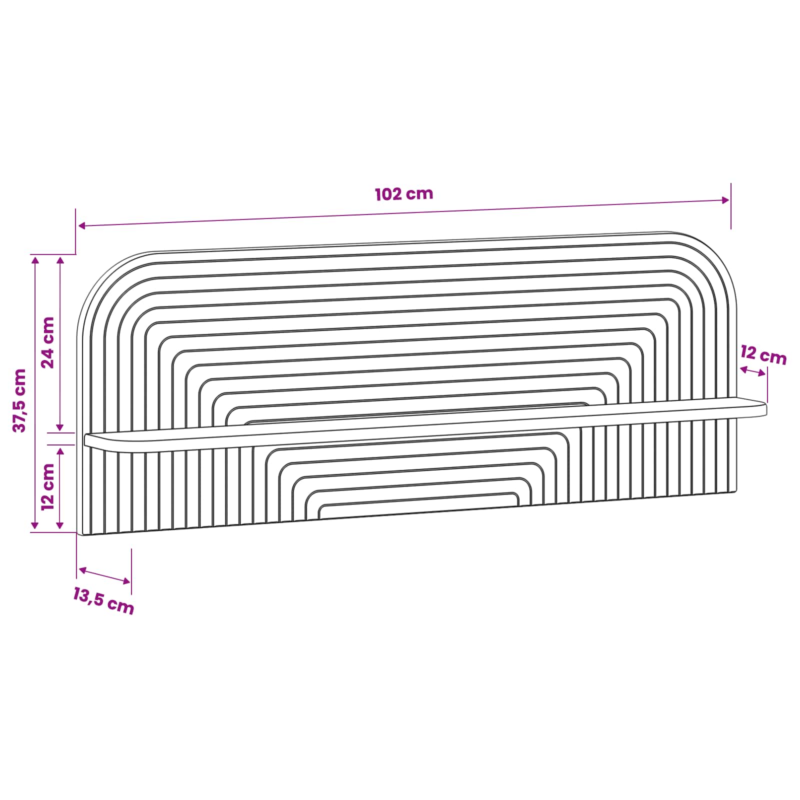 Wall Shelf size guide