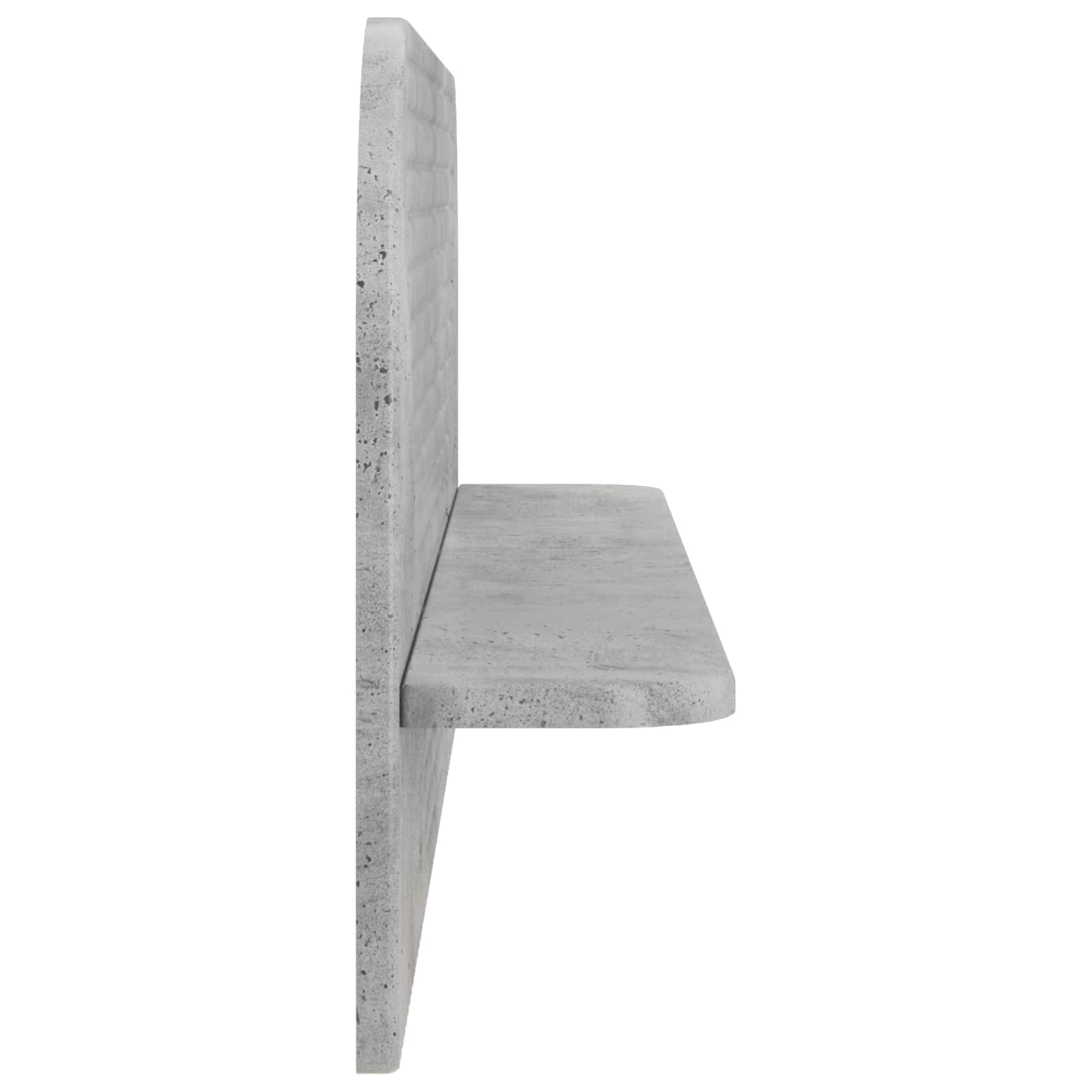 Stenska polica 2 kos Betonsko siva 102 x 13,5 x 37,5 cm